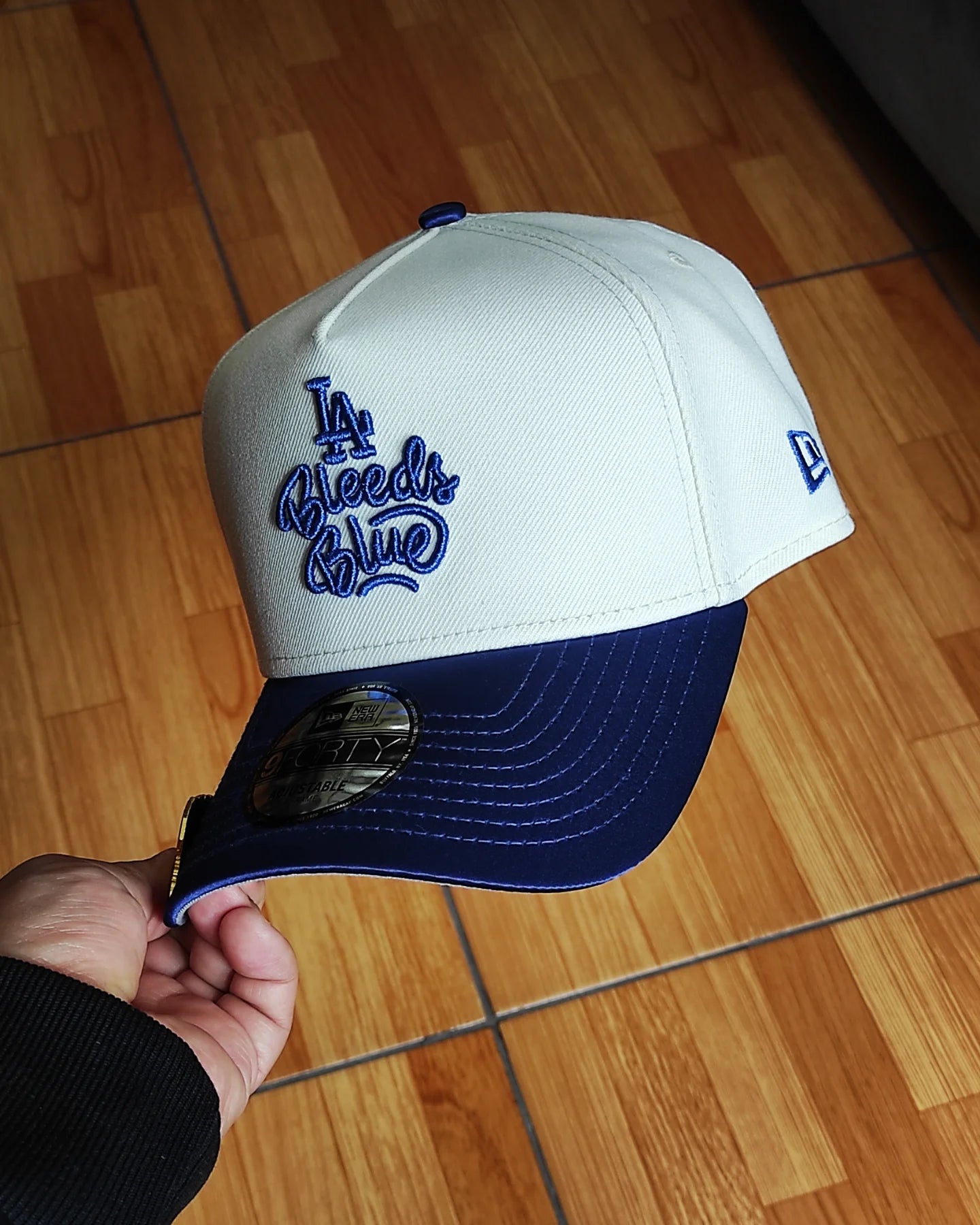 New Era Los Angeles Dodgers Chrome Satin Brim Two Tone 9Forty A Frame Snapback Hat