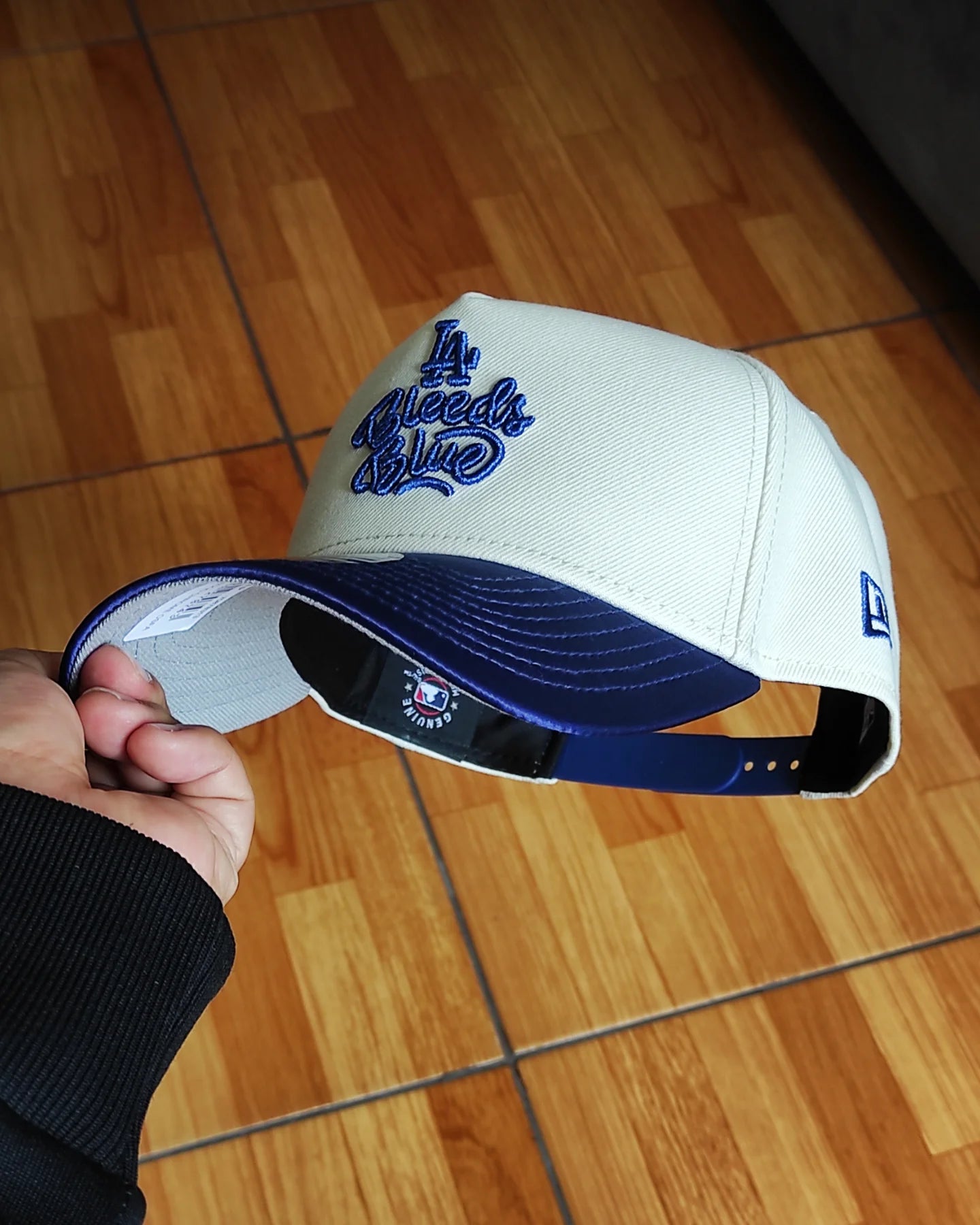 New Era Los Angeles Dodgers Chrome Satin Brim Two Tone 9Forty A Frame Snapback Hat