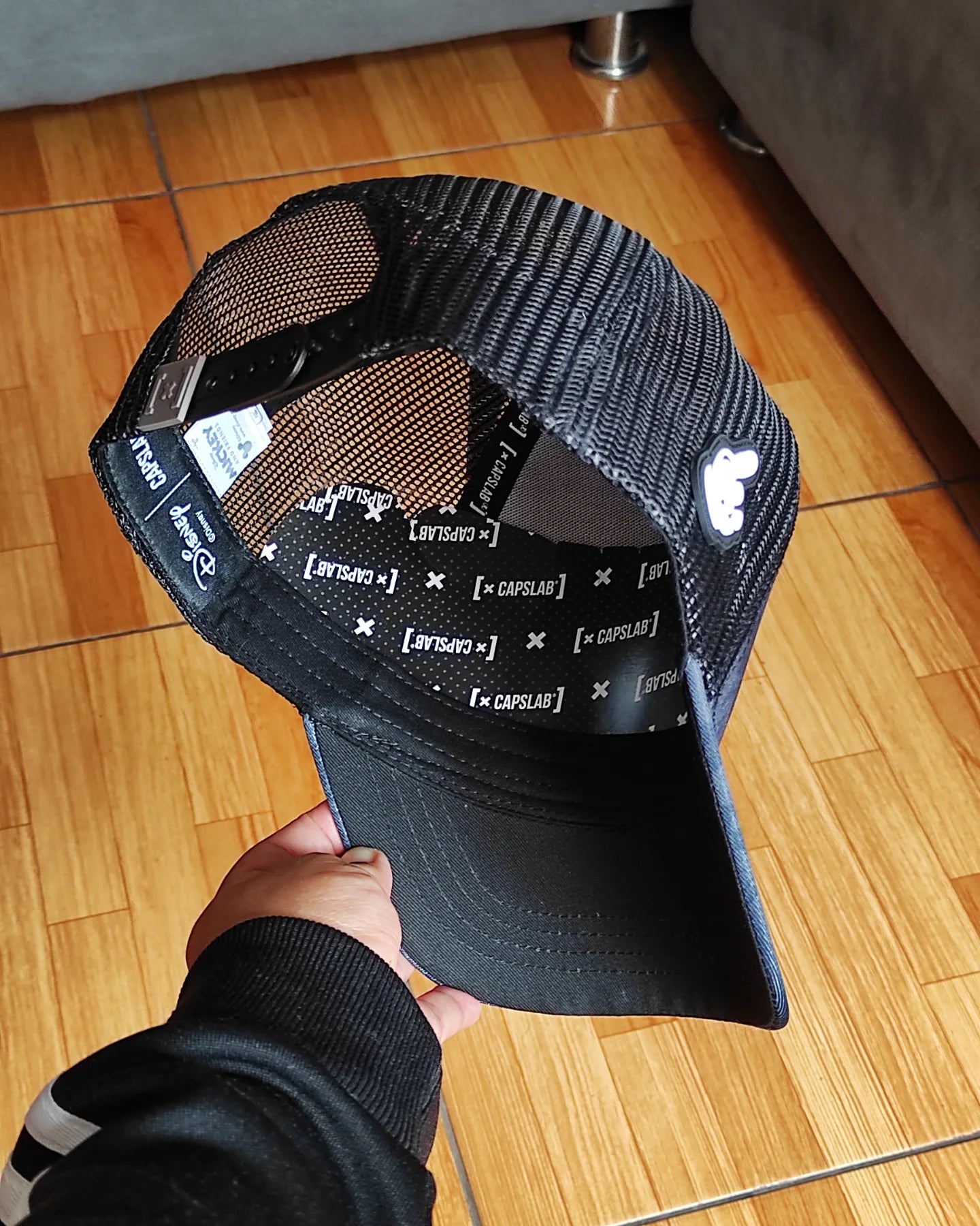 Capslab Disney Mickey Mouse Black Grey Trucker Snapback Hat