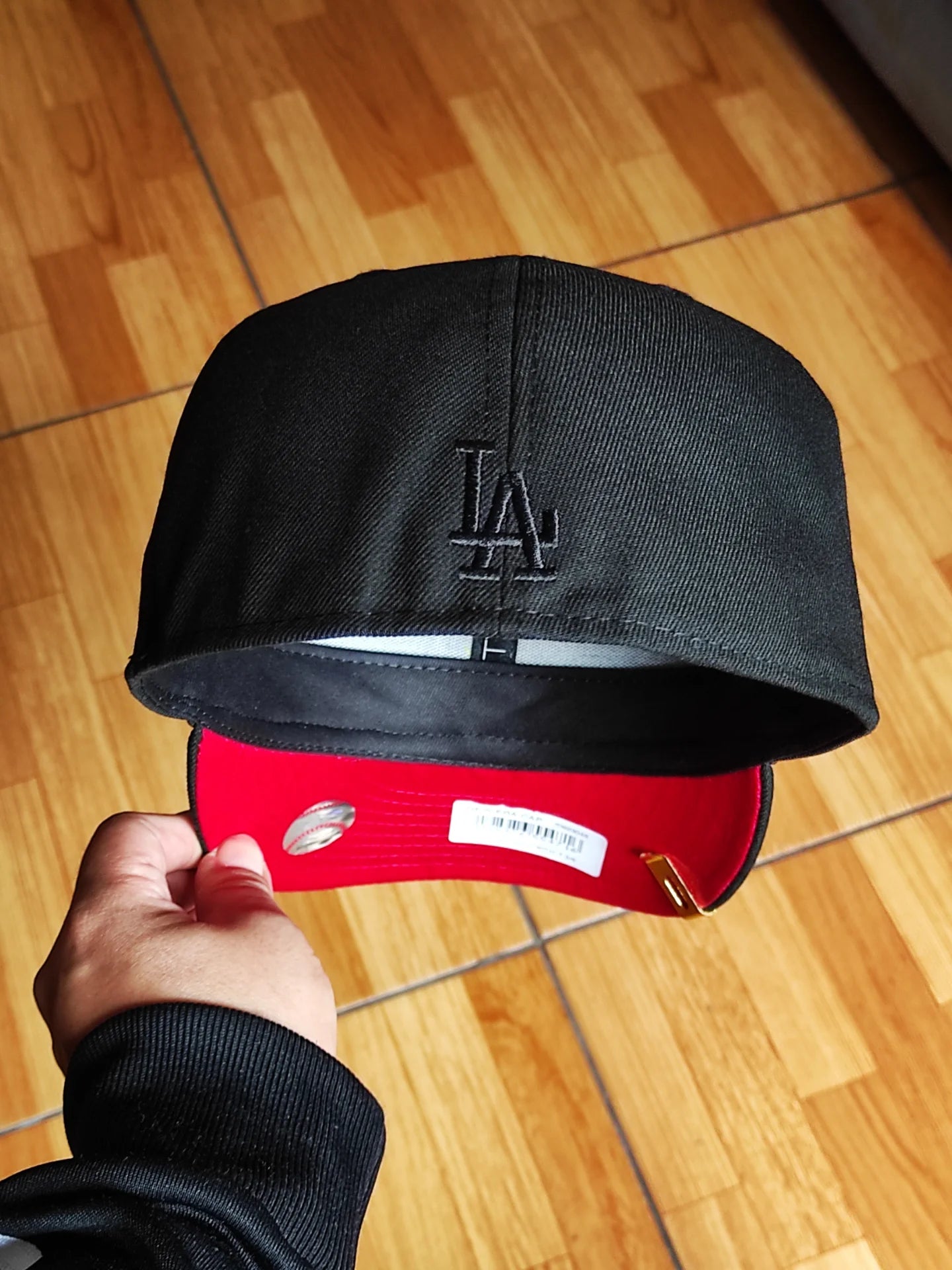New Era Los Angeles Dodgers 40th Stadium Anniversary Blackout Red Fire Edition 59Fifty Fitted Hat