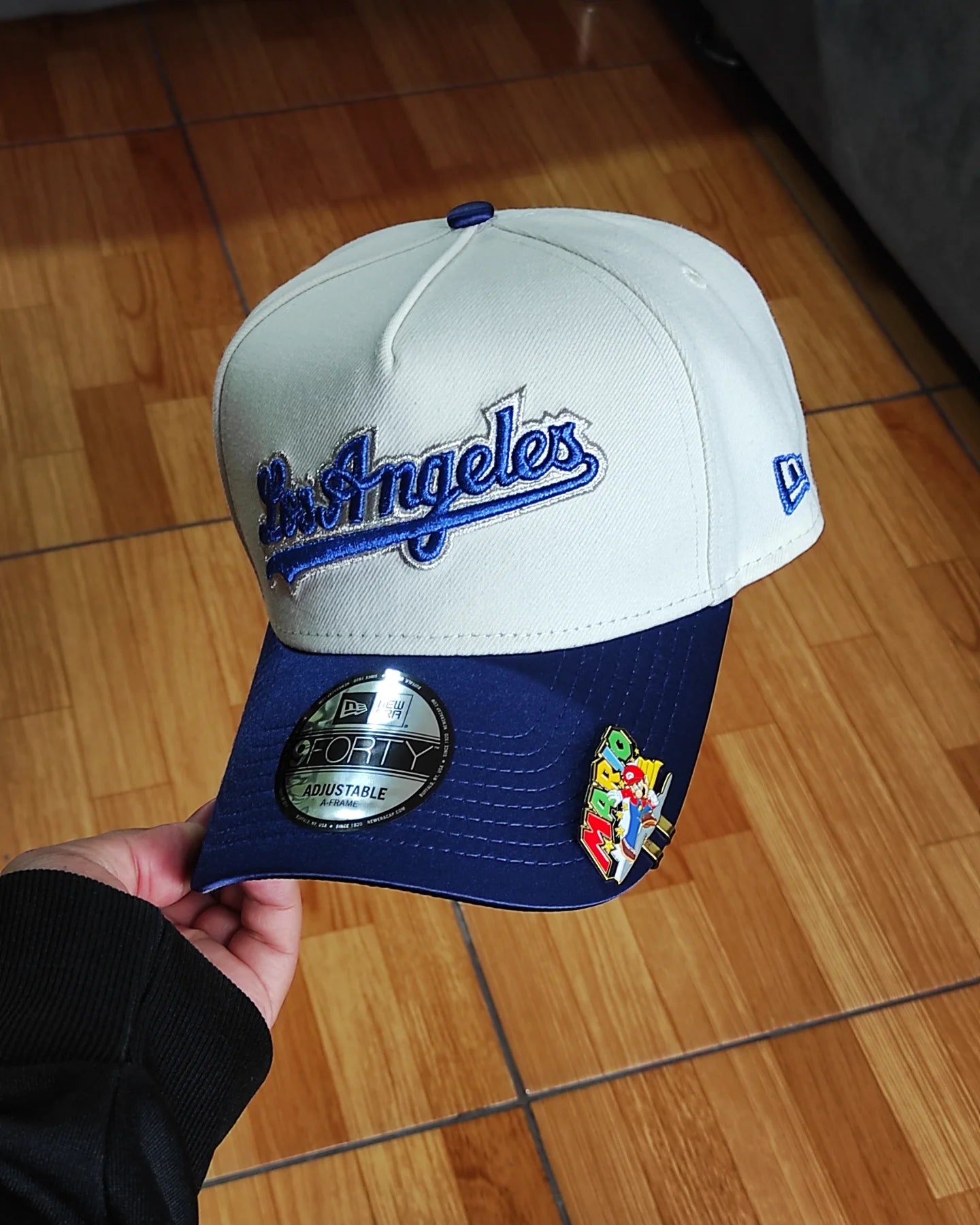 New Era Los Angeles Dodgers Chrome víscera Satinada Two Tone A Frame 9Forty Snapback Hat