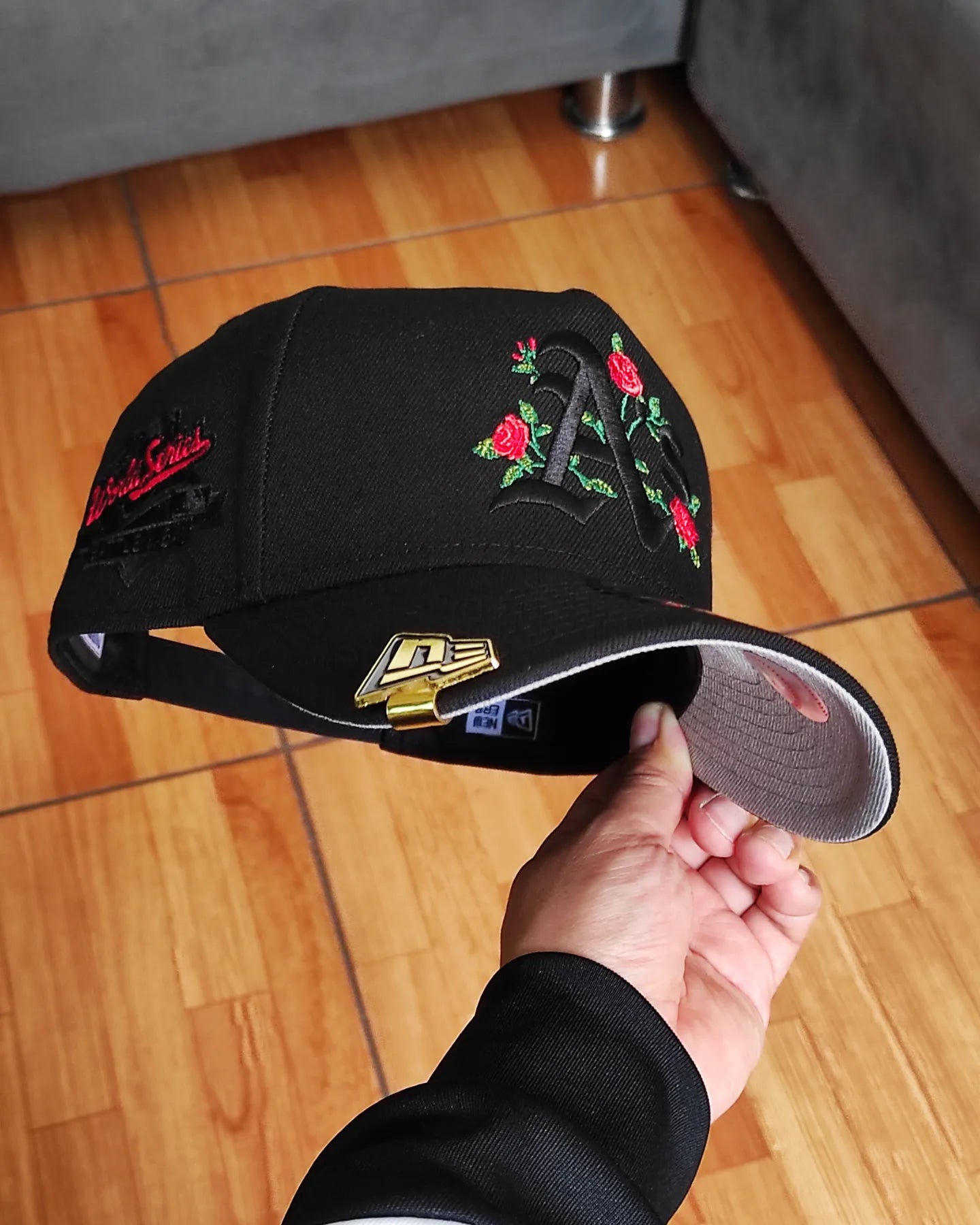 New Era Oakland Athletics World Series 1989 Black Roses 9Forty A Frame Snapback