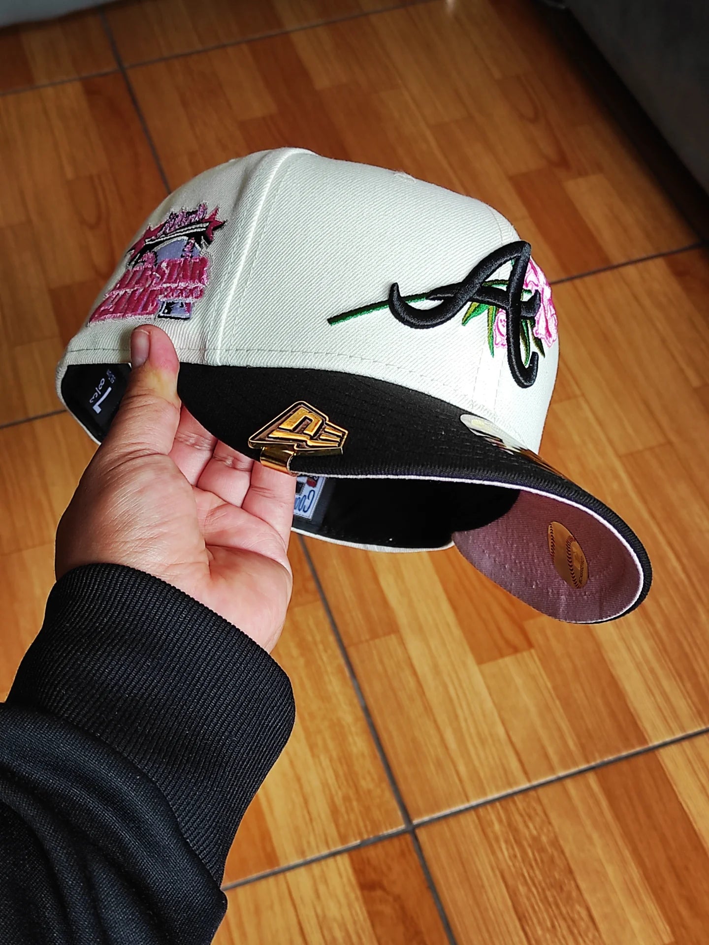 New Era Atlanta braves Rose all Star game Chrome Black / pink edition 59fifty fitted