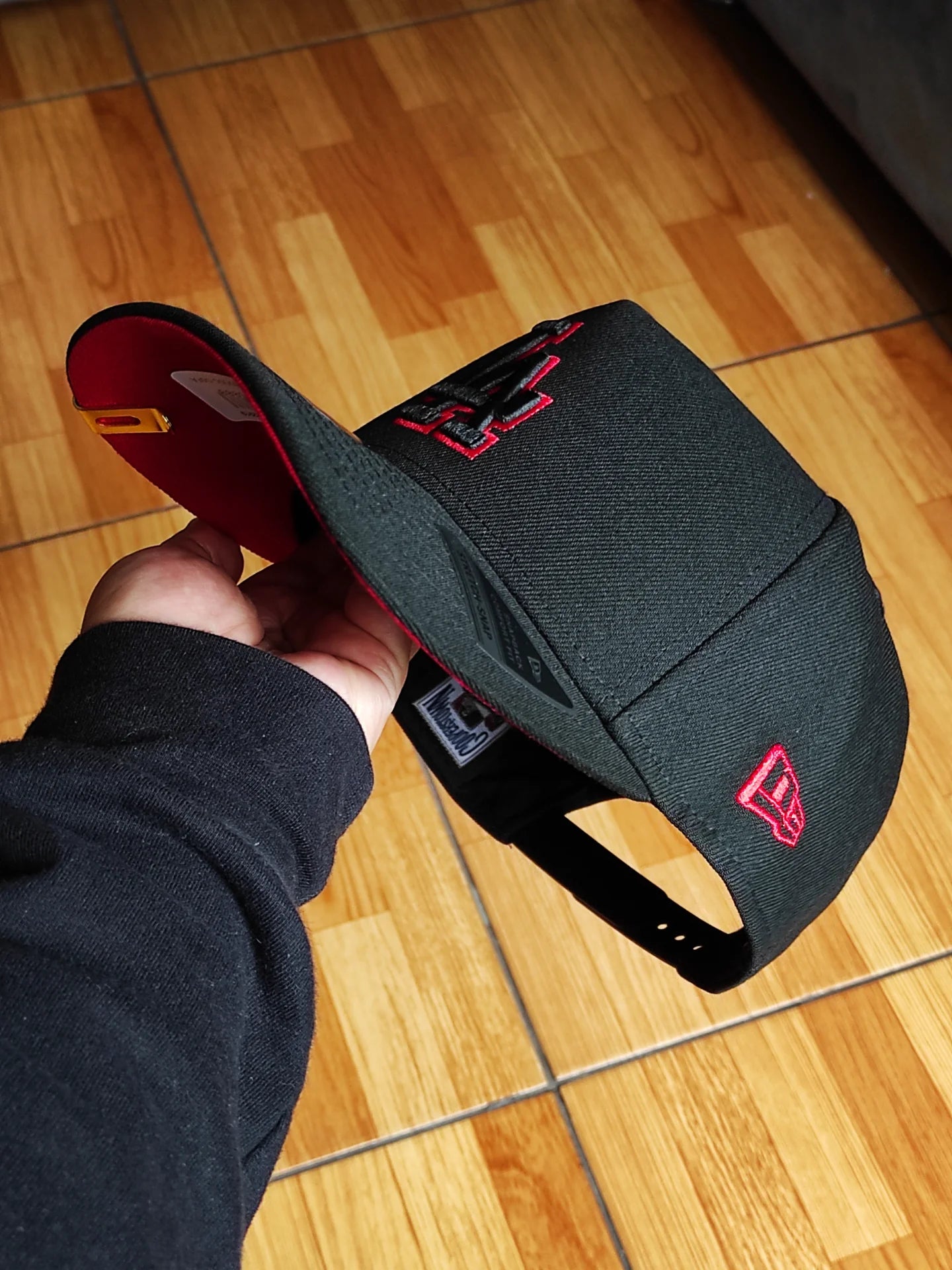 New Era Los Angeles Dodgers 50th Anniversary Blackout Red Prime Edition 9Fifty A Frame Snapback