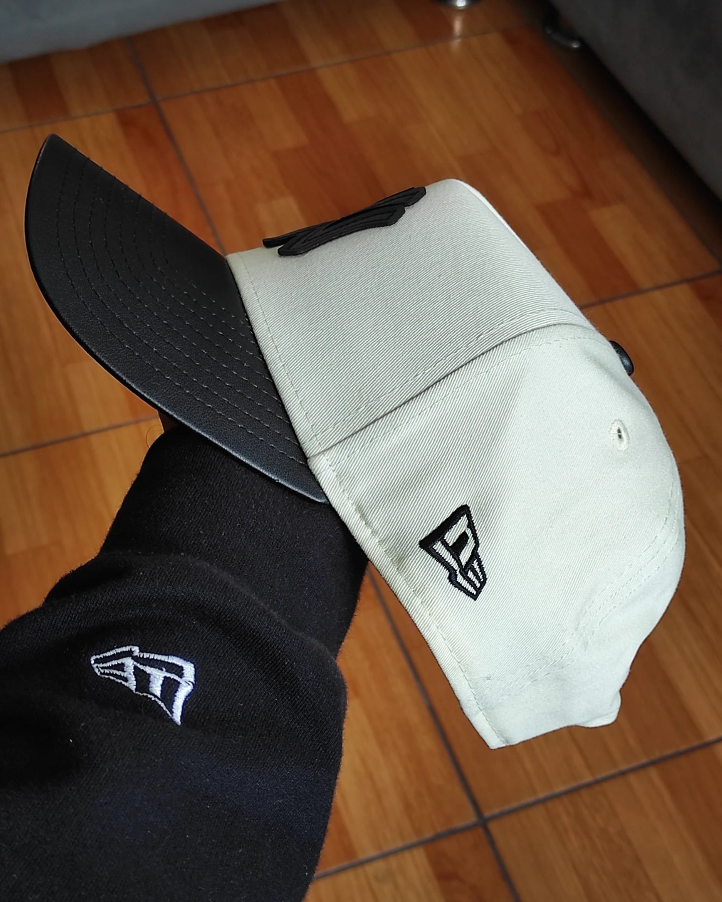 New Era New York Yankees 'visor cuero'' 9FORTY A-Frame Snapback