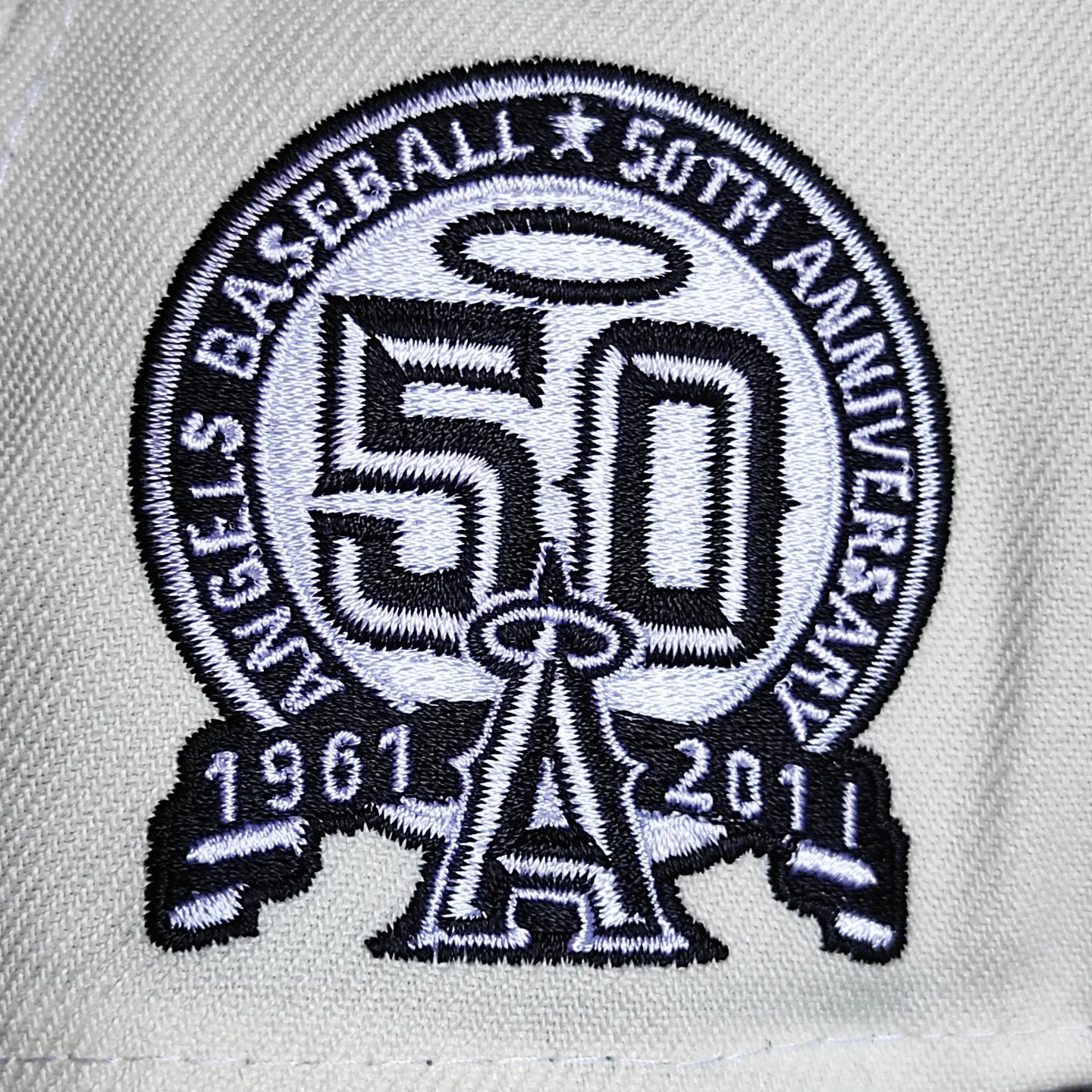 New Era Anaheim Angels Upside Down Chrome Black 2 Tone 50th Anniversary 9Forty A-Frame Snapback