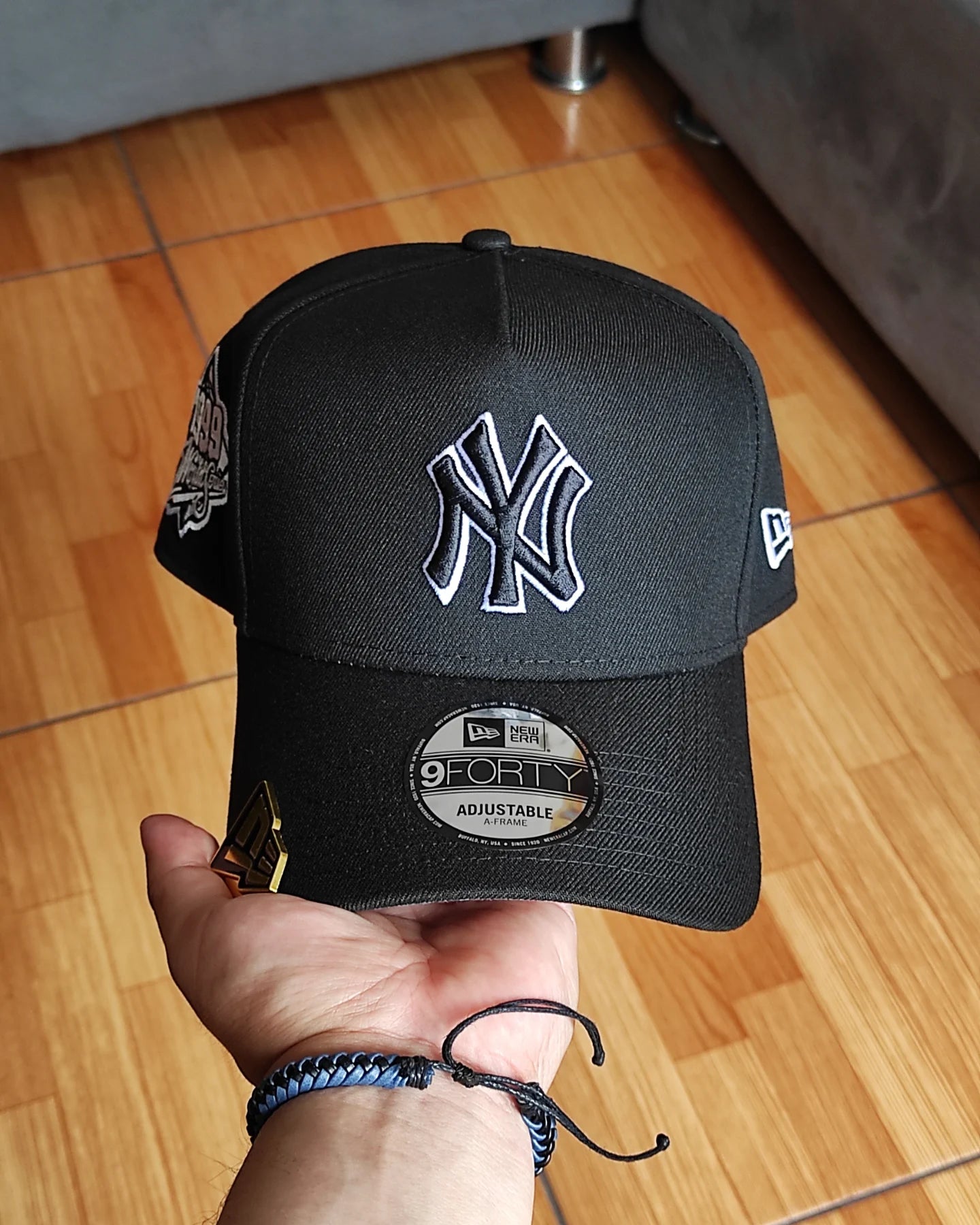 New Era New York Yankees World series 1999 black white 9 FORTY A-FRAME