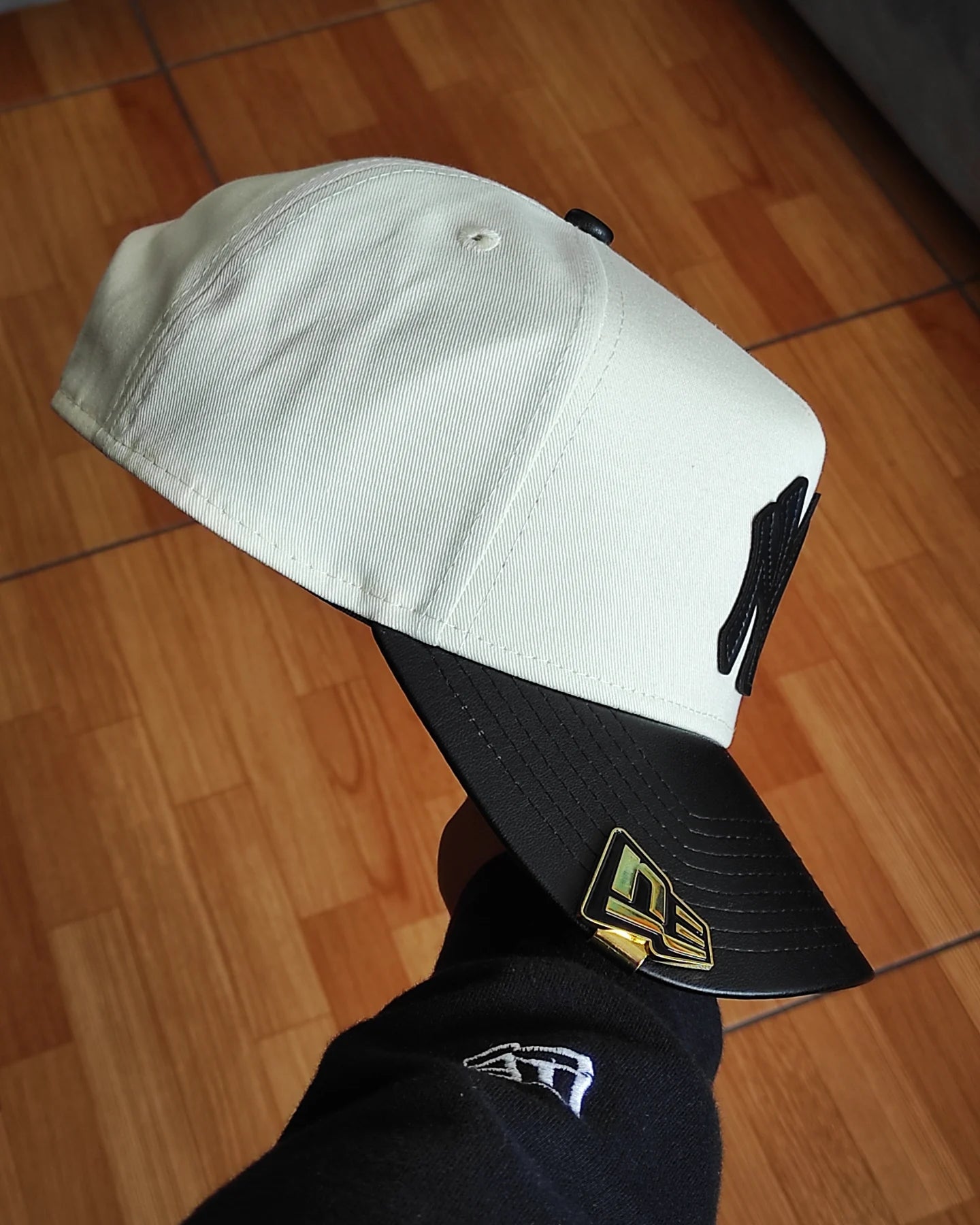New Era New York Yankees 'visor cuero'' 9FORTY A-Frame Snapback