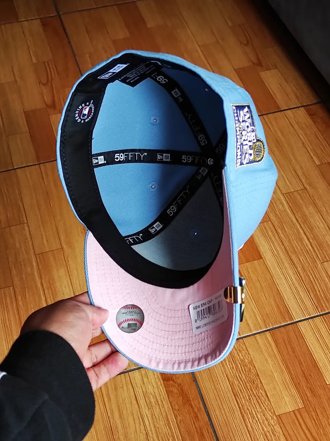 New Era Los Angeles Dodgers world series champions 2024 sky pink 59fifty