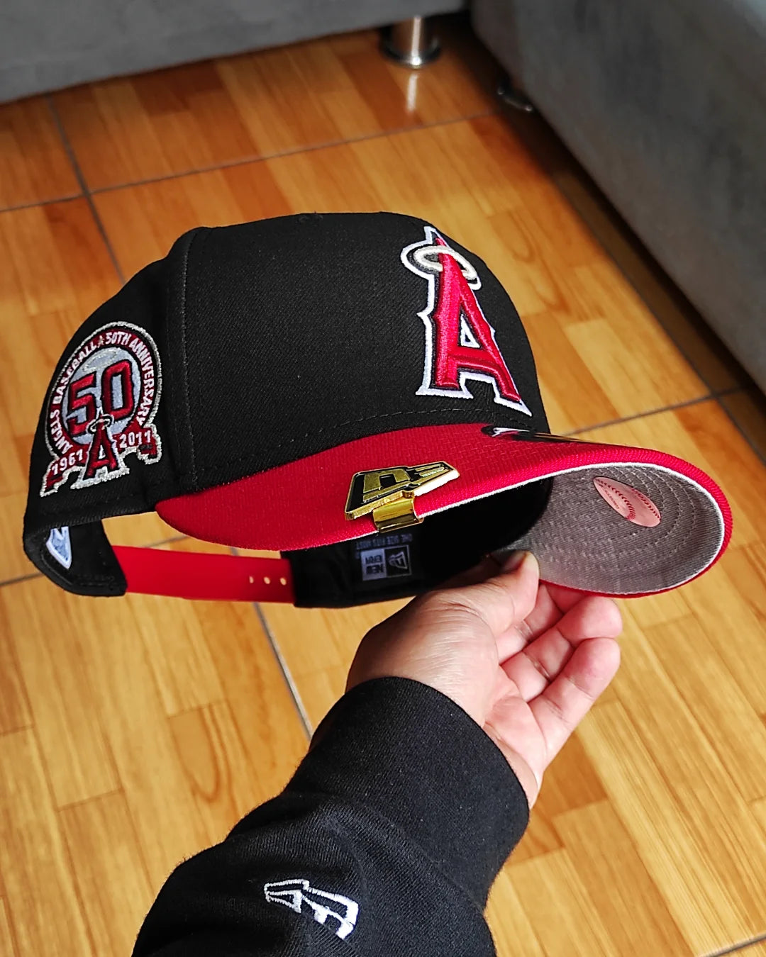 New Era Anaheim Angels 50th aniversario black Red 9 FIFTY Snapback