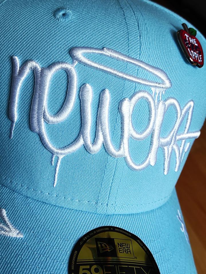 59FIFTY new era grafiti SKY BLUE incluye pin