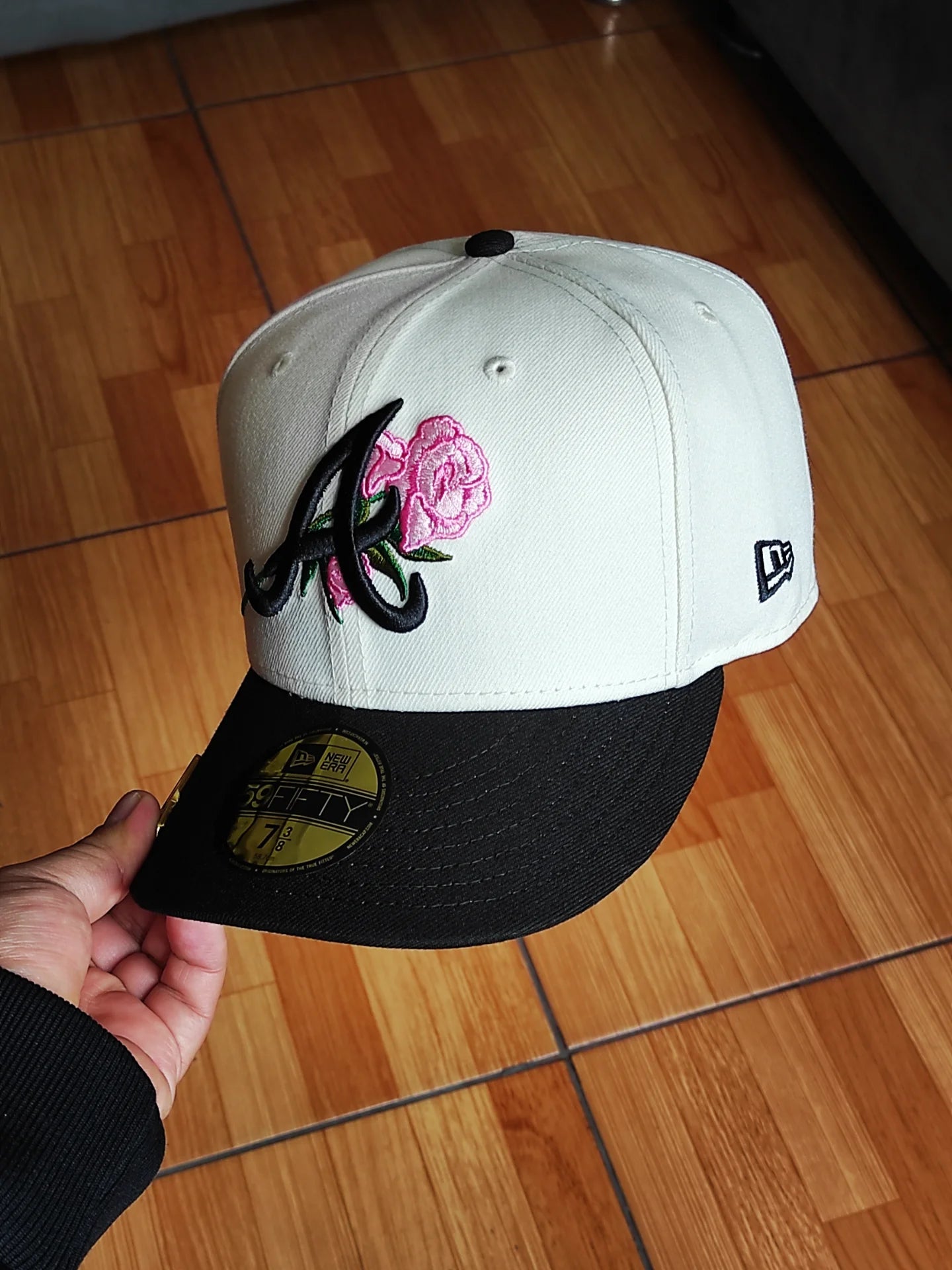 New Era Atlanta braves Rose all Star game Chrome Black / pink edition 59fifty fitted