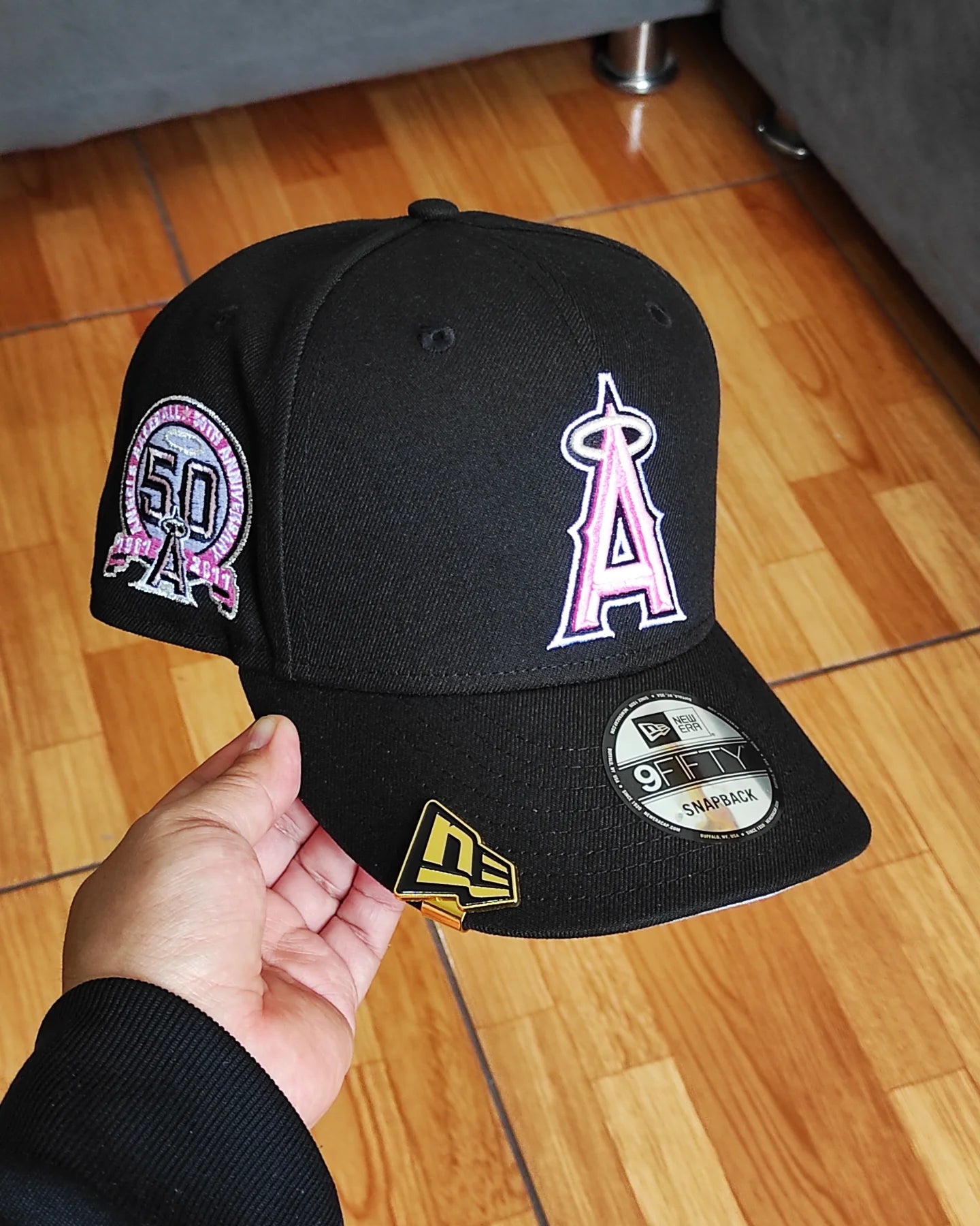New Era Anaheim Angels 50th aniversario black pink 9fifty Snapback