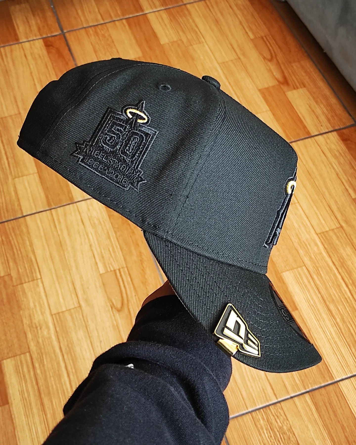New Era Anaheim Angels Gold Black Classic 9Forty A Frame Snapback Hat