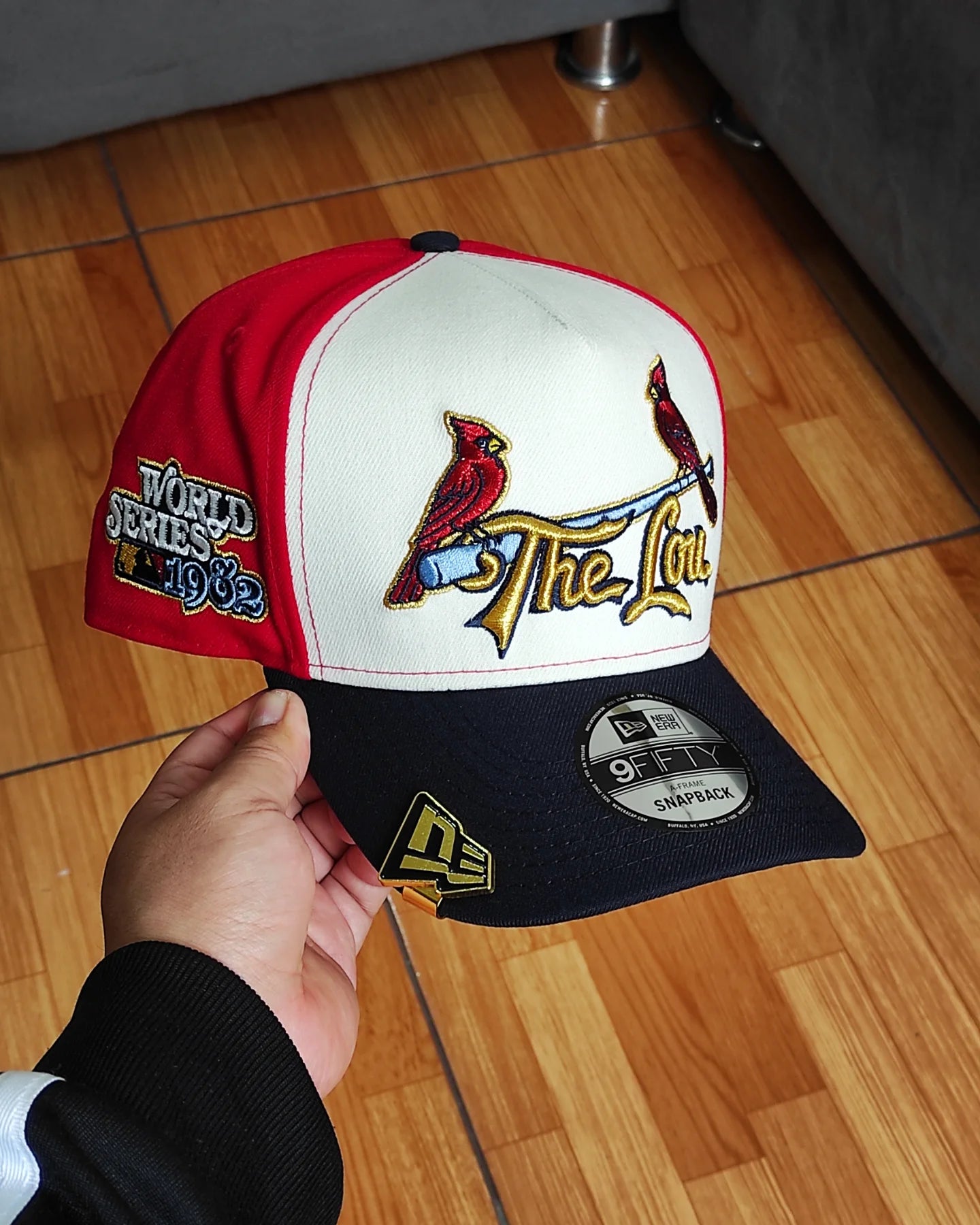 Red St. Louis Cardinals Navy 1982 World Series ñ New Era 9Fifty A-Frame Snapback