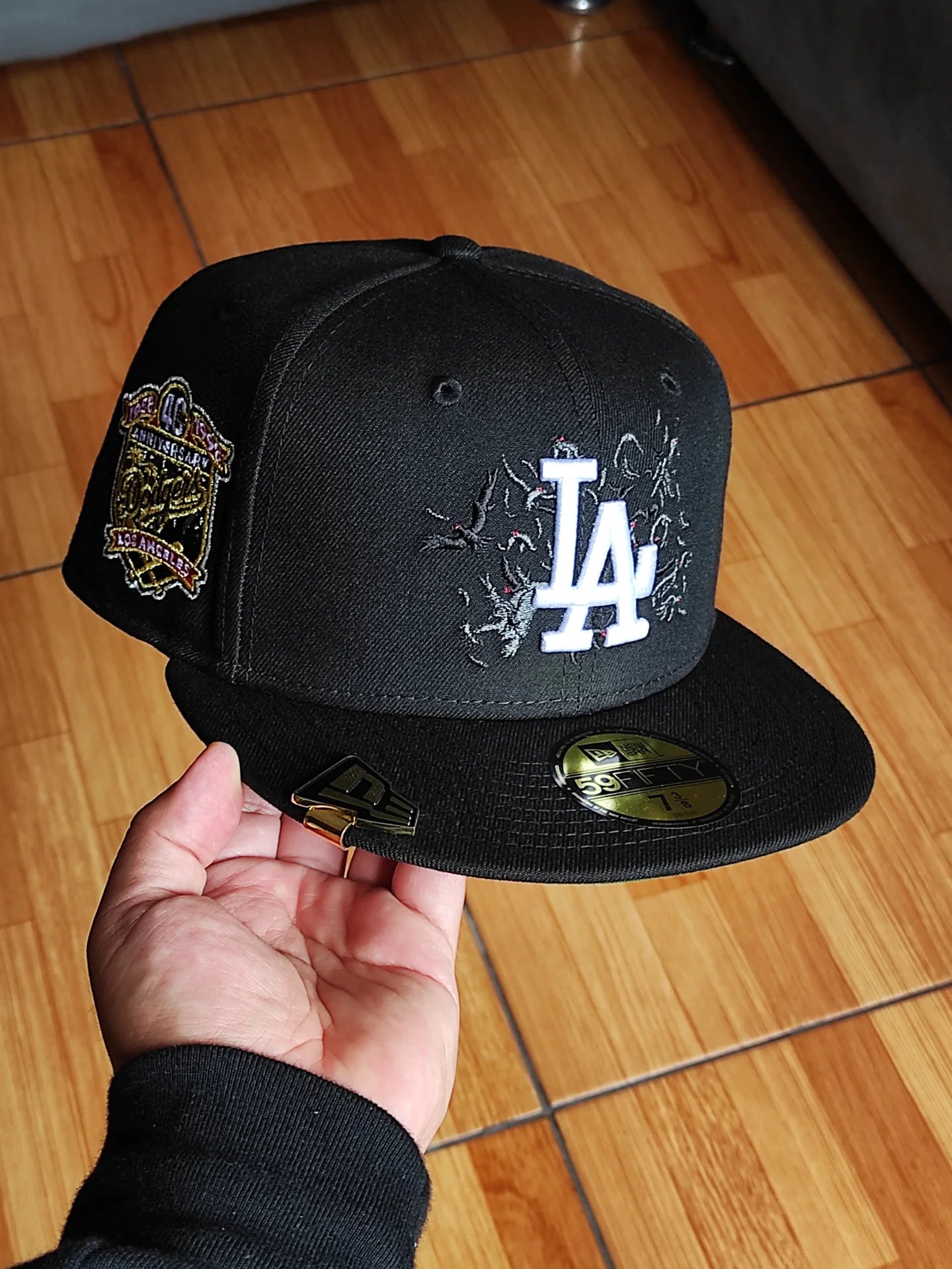 New Era Los Angeles Dodgers 40th Anniversary Black Crows Edition 59Fifty Fitted Hat