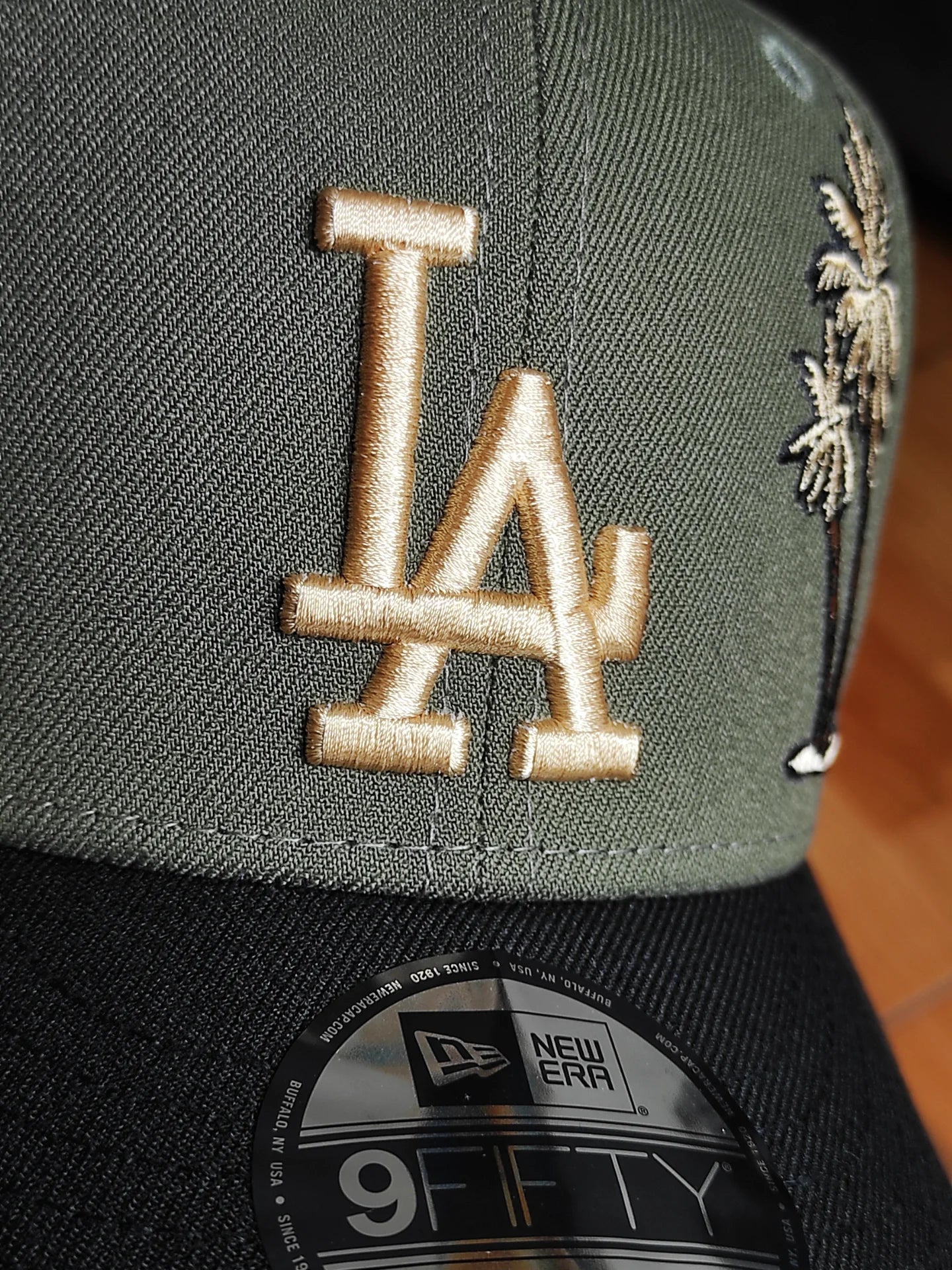 New Era Los Angeles Dodgers palm 🌴two Tone olive black 9FIFTY snapback