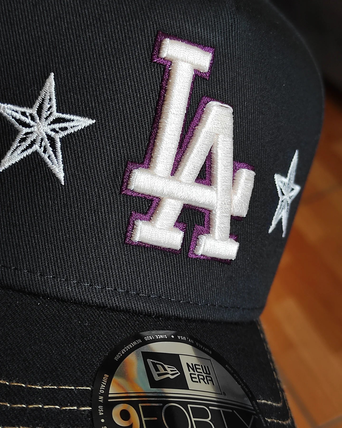 New Era Los Angeles Dodgers Star ✨ black/purple 9 FORTY A-FRAME