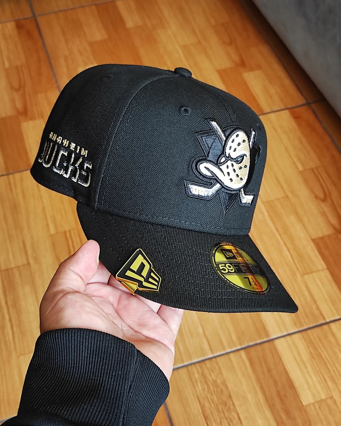 New Era Anaheim Ducks Blackout Prime Edition 59Fifty Fitted Hat