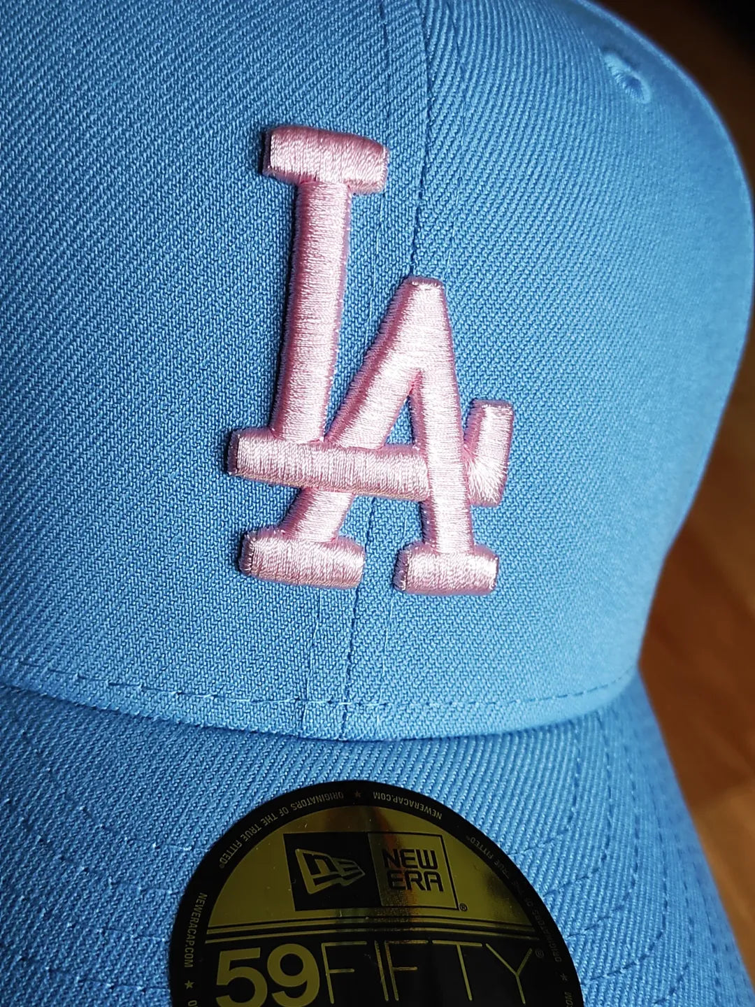 New Era Los Angeles Dodgers world series champions 2024 sky pink 59fifty