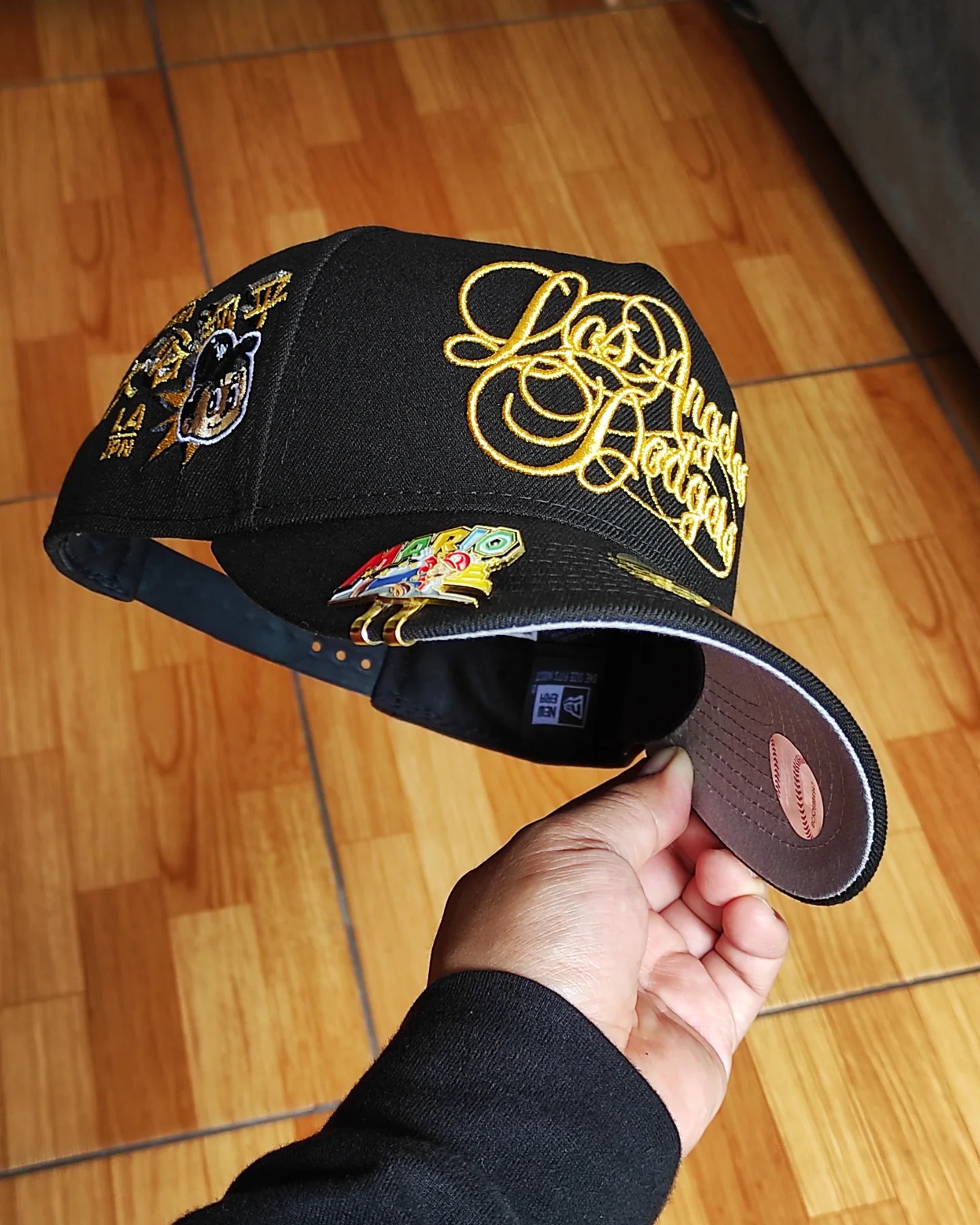 New Era Los Angeles Dodgers Trucker Cap – Schwarz/neongelb, Verstellbar, Unisex