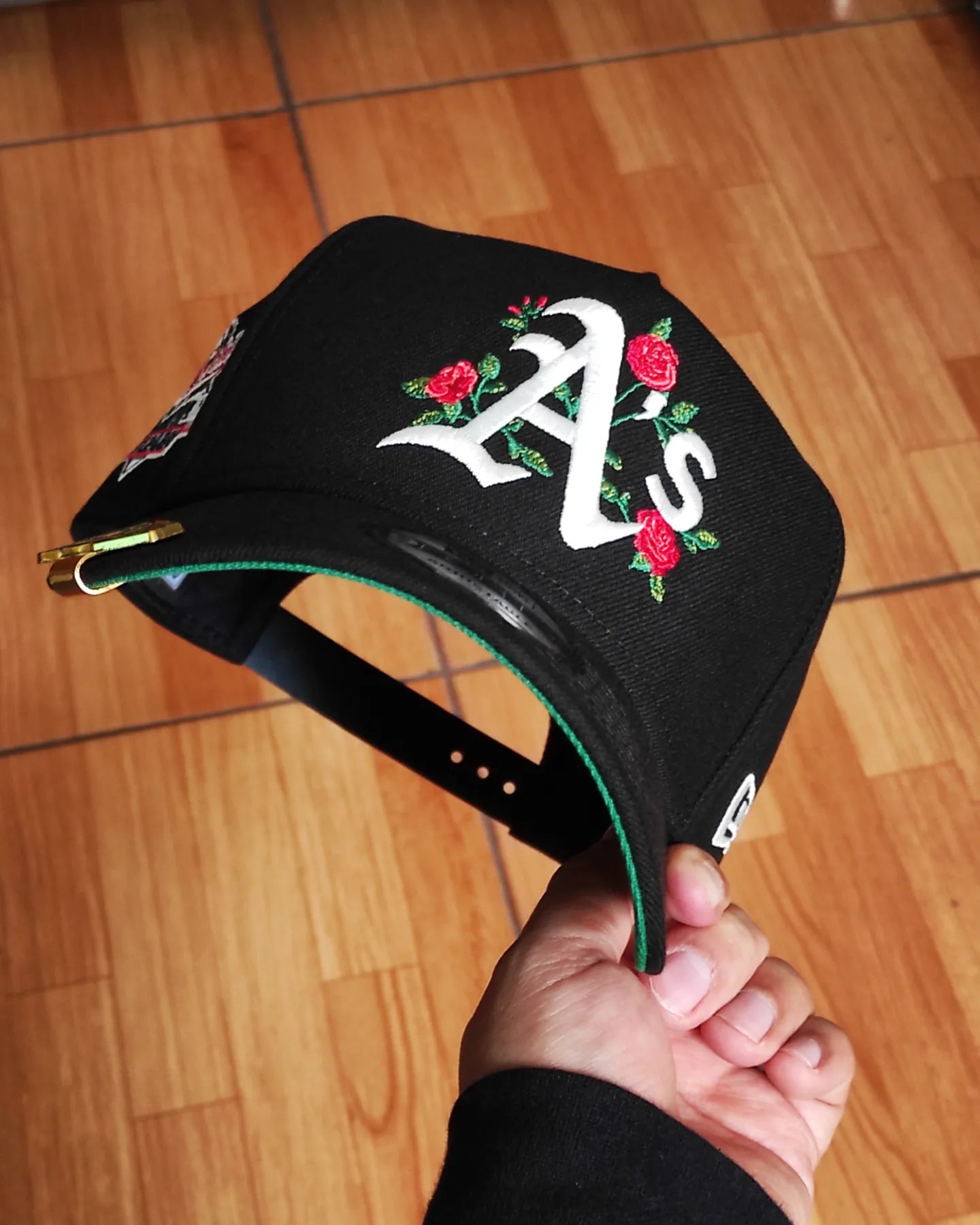 New Era Oakland Athletics World Series 1989 Black Flowers 9Forty A Frame Snapback Hat