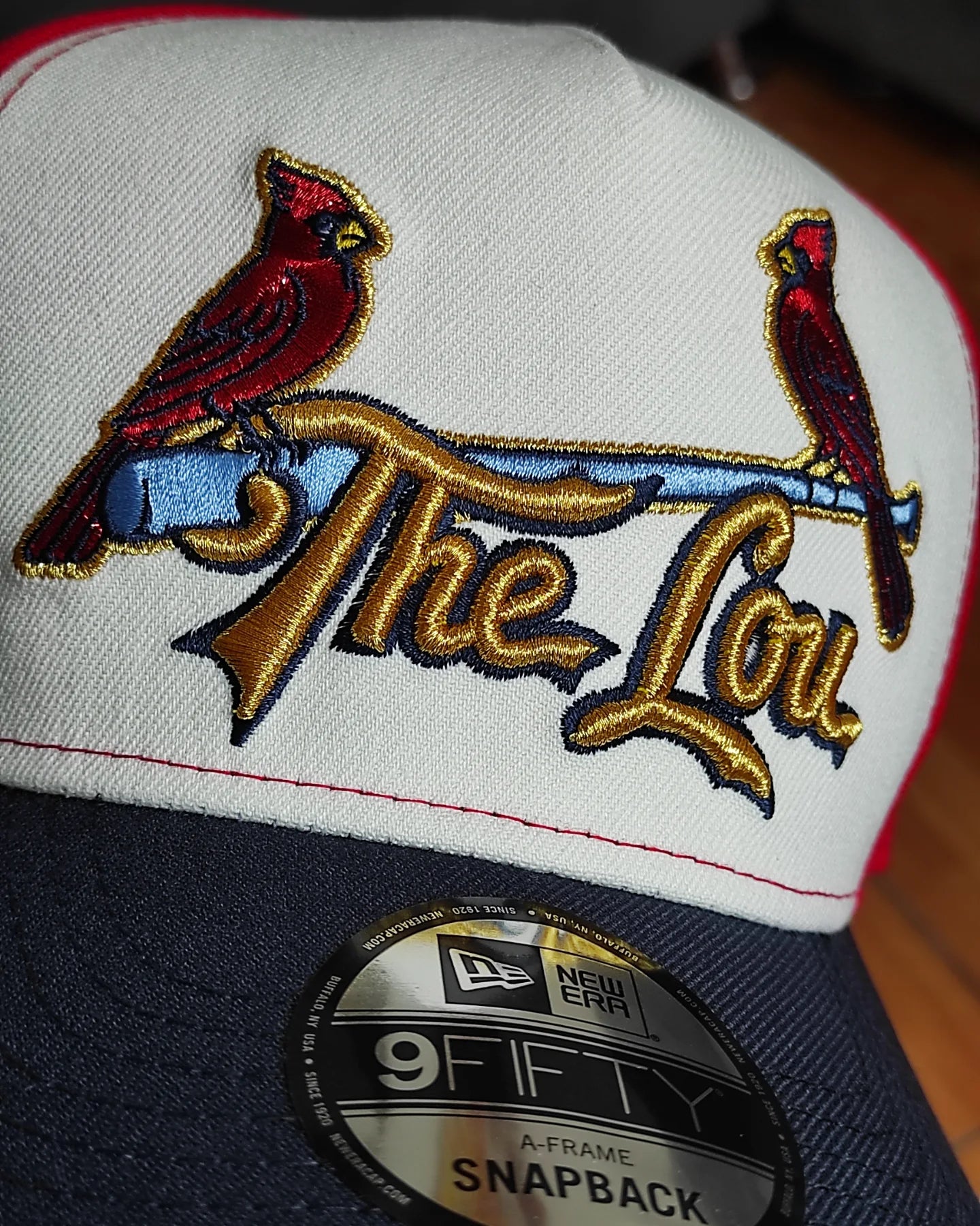 Red St. Louis Cardinals Navy 1982 World Series ñ New Era 9Fifty A-Frame Snapback