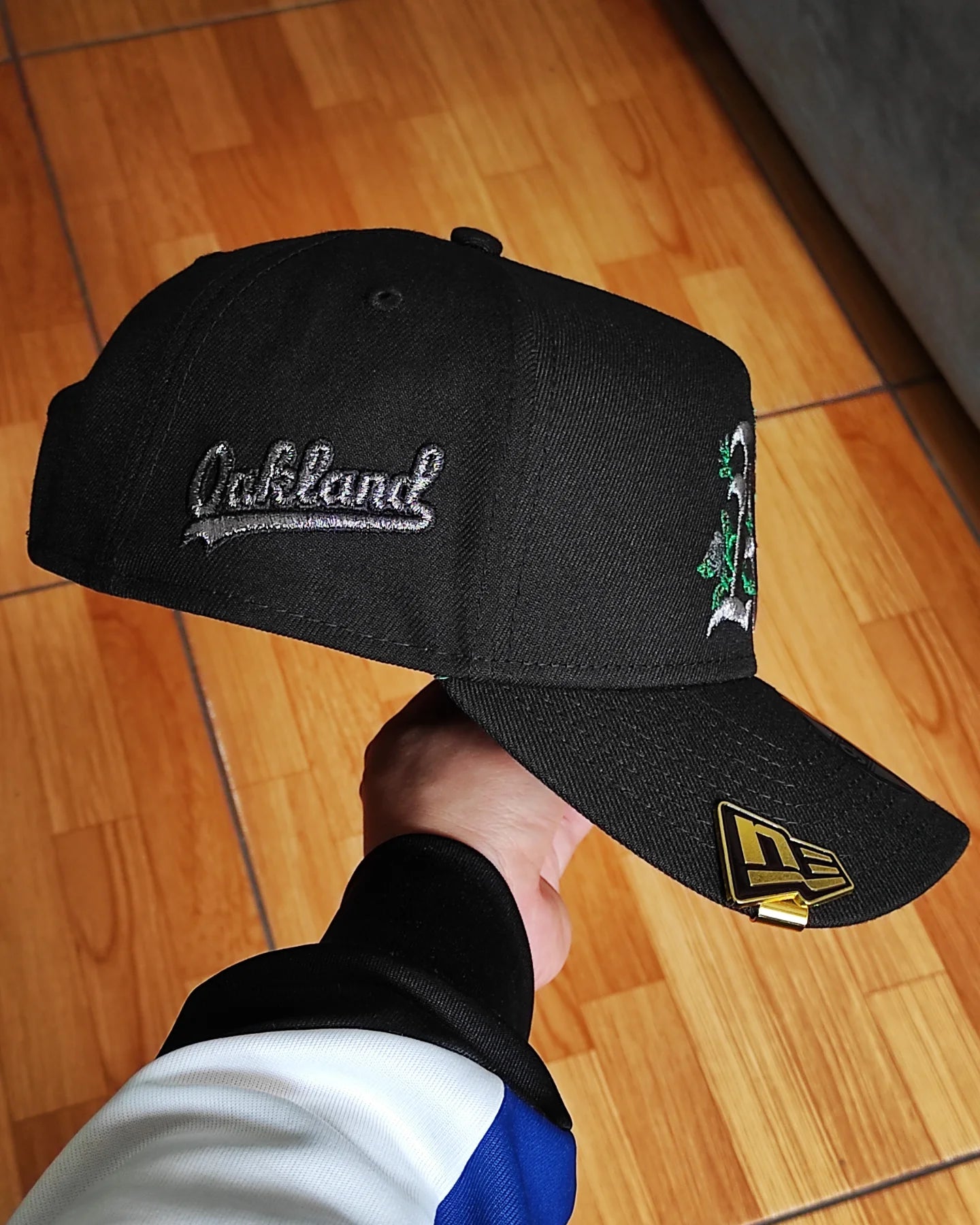 New Era Oakland Athletics Black Metallics 9Forty A Frame Snapback Hat