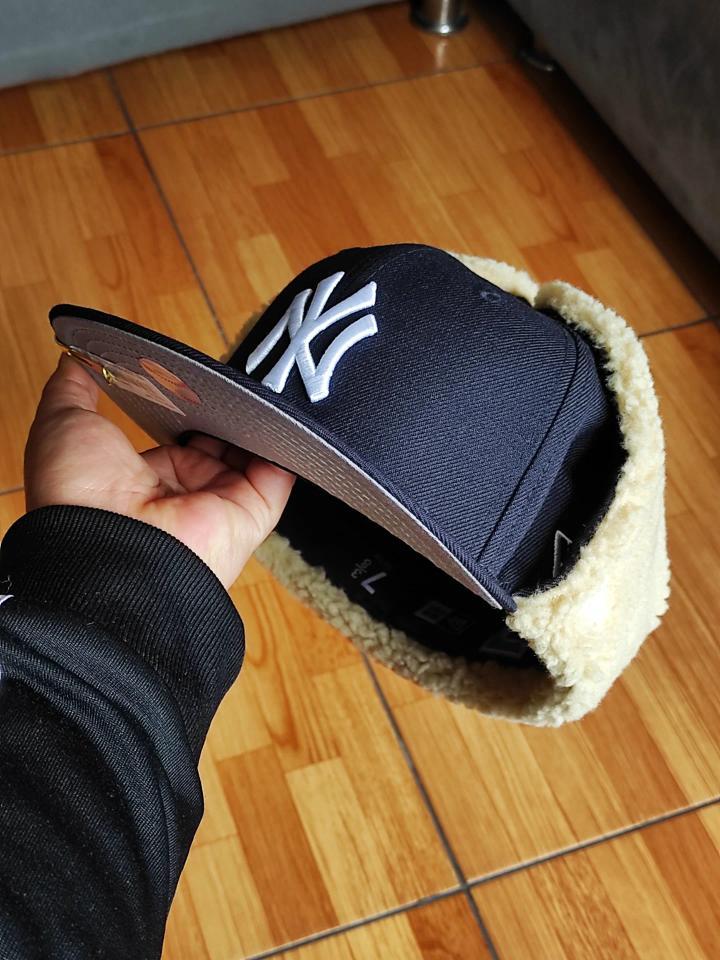 New York Yankees 96 World Series Dogear New Era 59Fifty Fitted - Navy, White, Gray