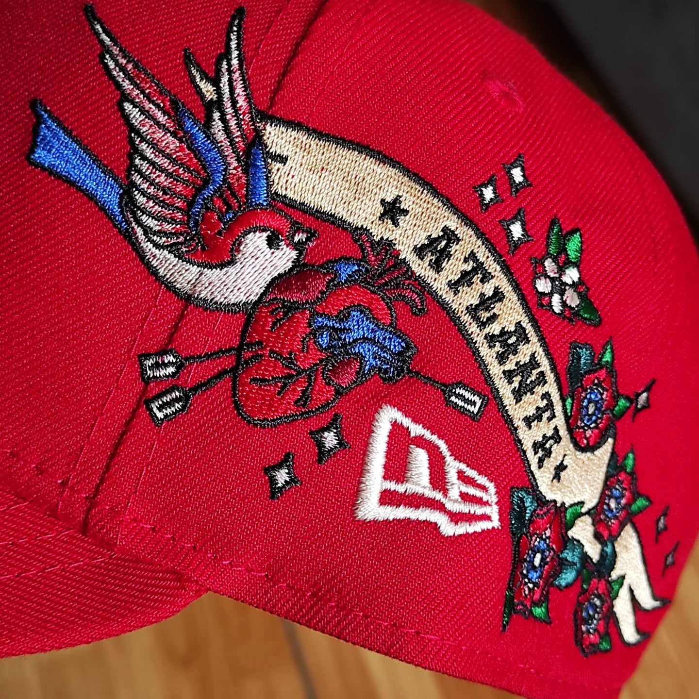 Atlanta Braves Gray Bottom City Art Side Patch New Era 9Fifty Snapback - Red