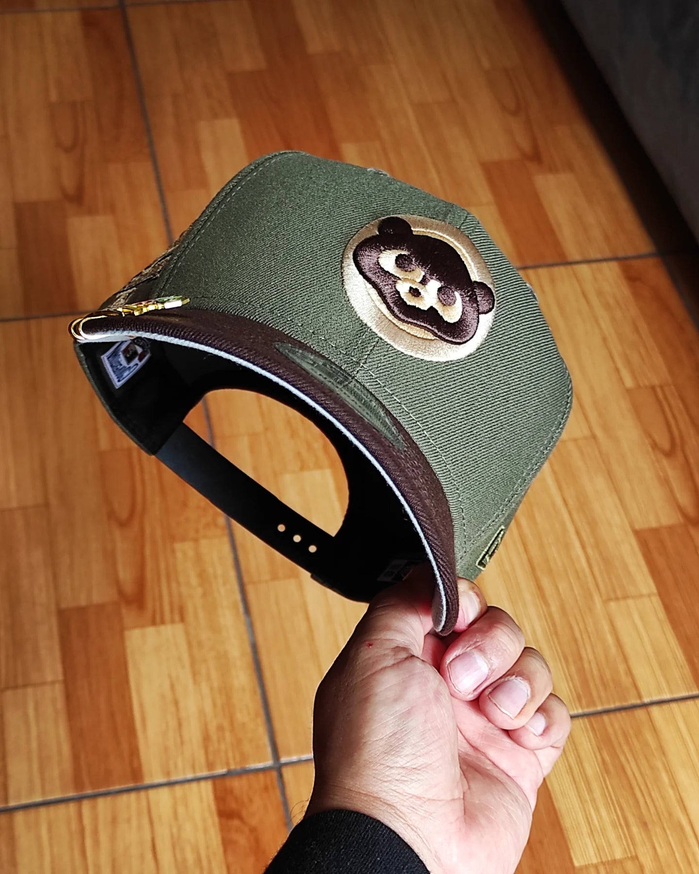 Olive Green Chicago Cubs Brown Visor Snow Gray Bottom 1990 All Star Game Side Patch New Era 9Fifty Snapback