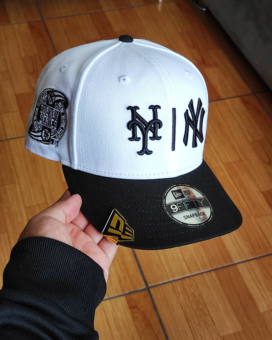 New Era New York Yankees vs Mets Subway Series black and White 9 FIFTY Snapback