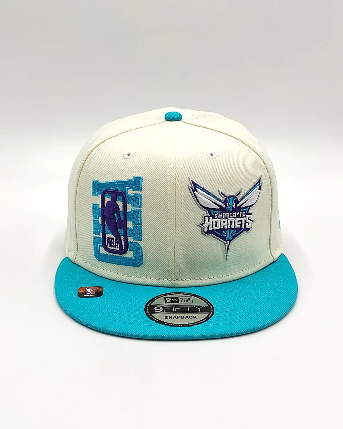 Charlotte Hornets New Era 2022 NBA Draft 9FIFTY Gorra Ajustable Snapback – Crema/Turquesa