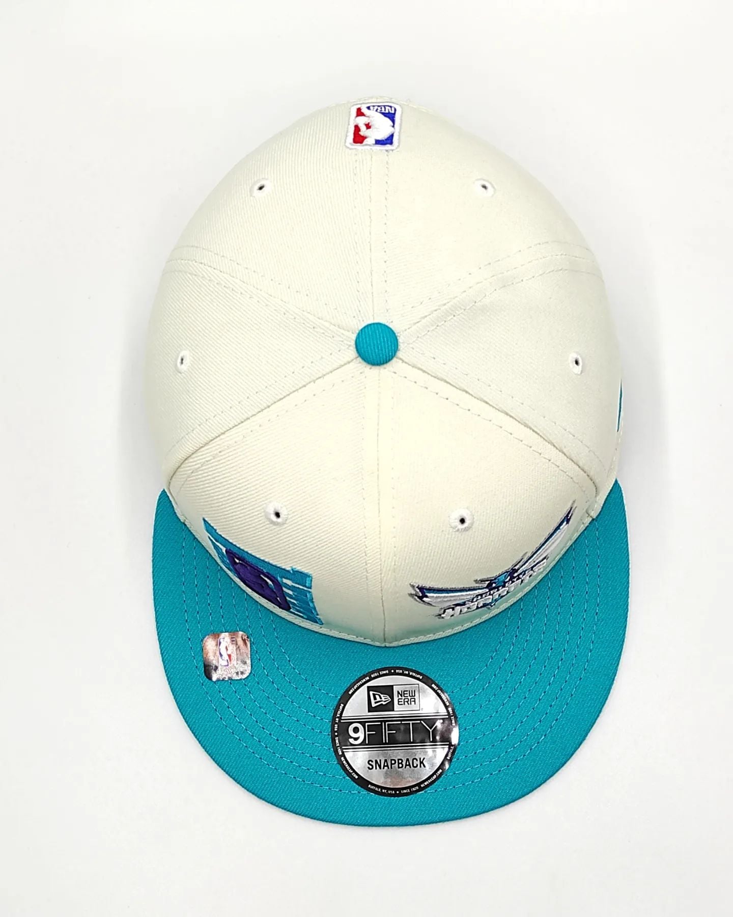 Charlotte Hornets New Era 2022 NBA Draft 9FIFTY Gorra Ajustable Snapback – Crema/Turquesa