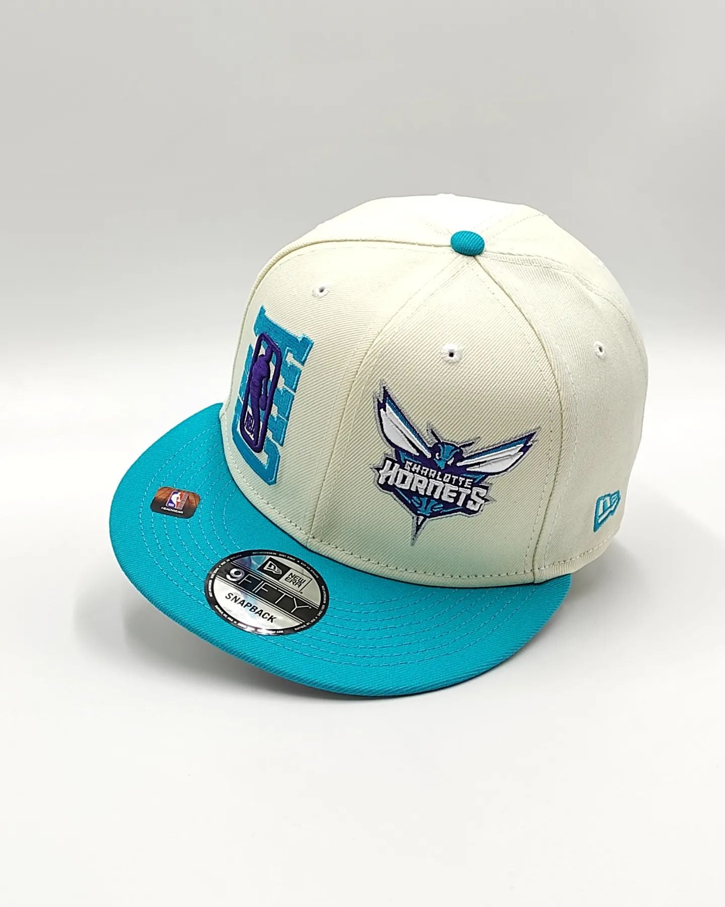 Charlotte Hornets New Era 2022 NBA Draft 9FIFTY Gorra Ajustable Snapback – Crema/Turquesa