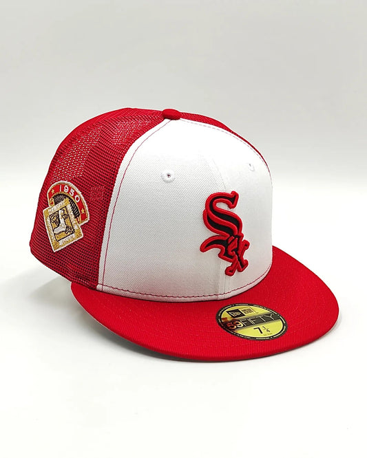 New Era 59Fifty Chicago White Sox 1950 All Star Game Patch Trucker Cap Rail - Blanco, Rojo