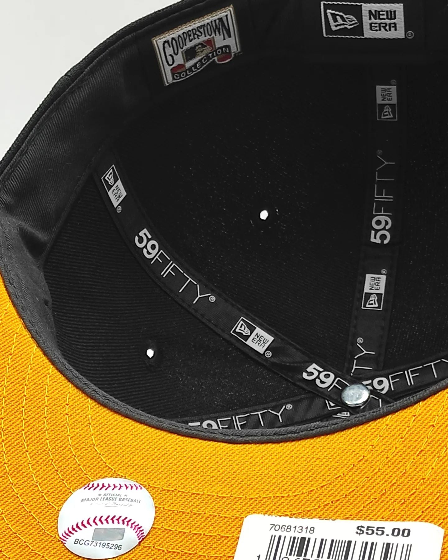 Exclusiva New Era 59Fifty Cool Fashion Atlanta Braves 40th Anniversary Patch Gold UV Alternate Hat - Black, Red, Gold