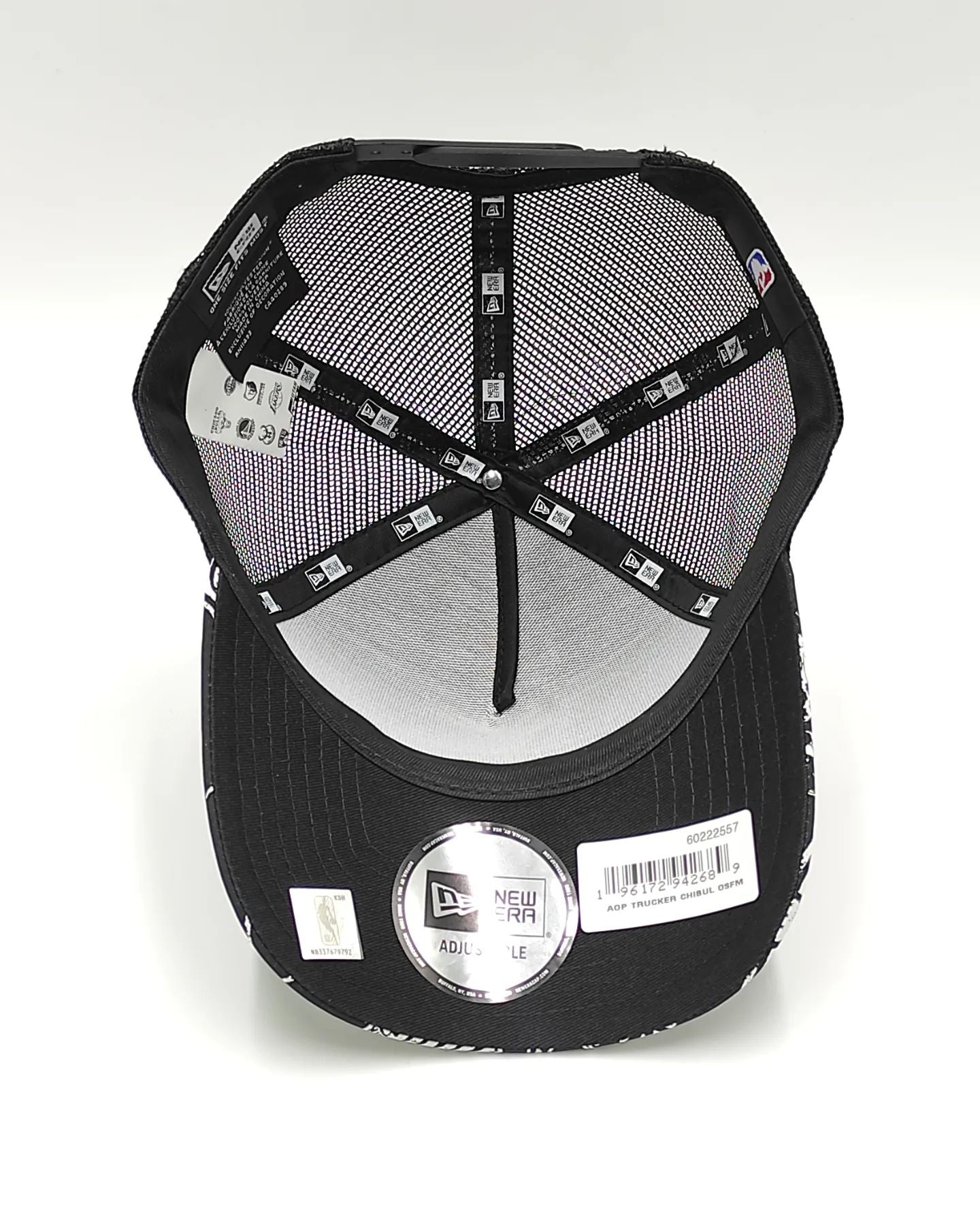 New Era ALL-OVER NBA trucker Black edition