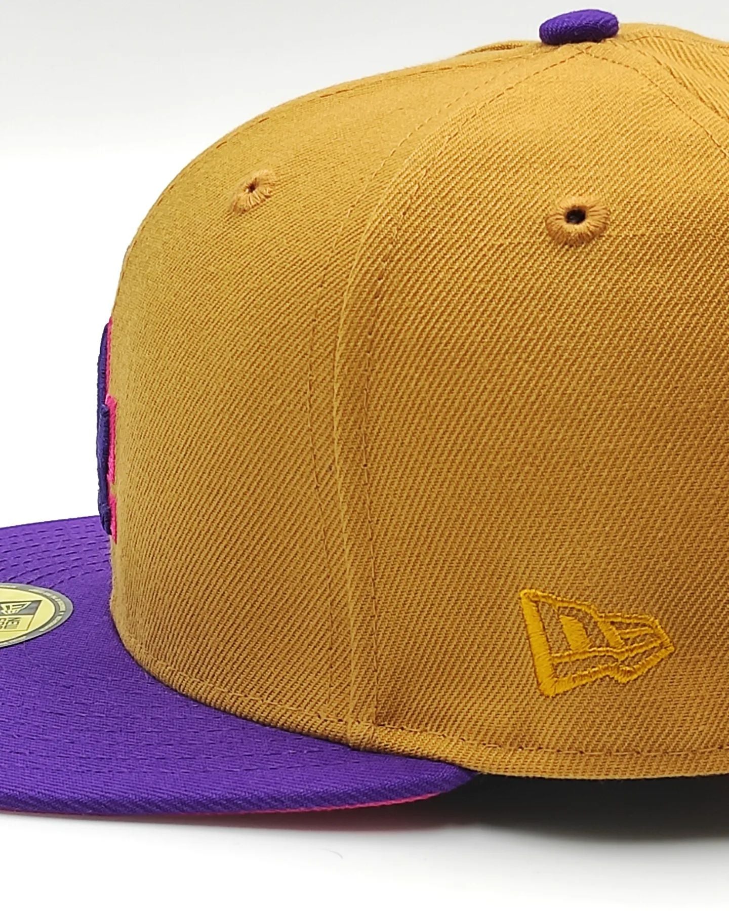 New Era Eclusiva 59FIFTY parks hot Valley Los Angeles Dodgers 40TH Aniversario STADIUM patch hat - Bronceado, Purpura