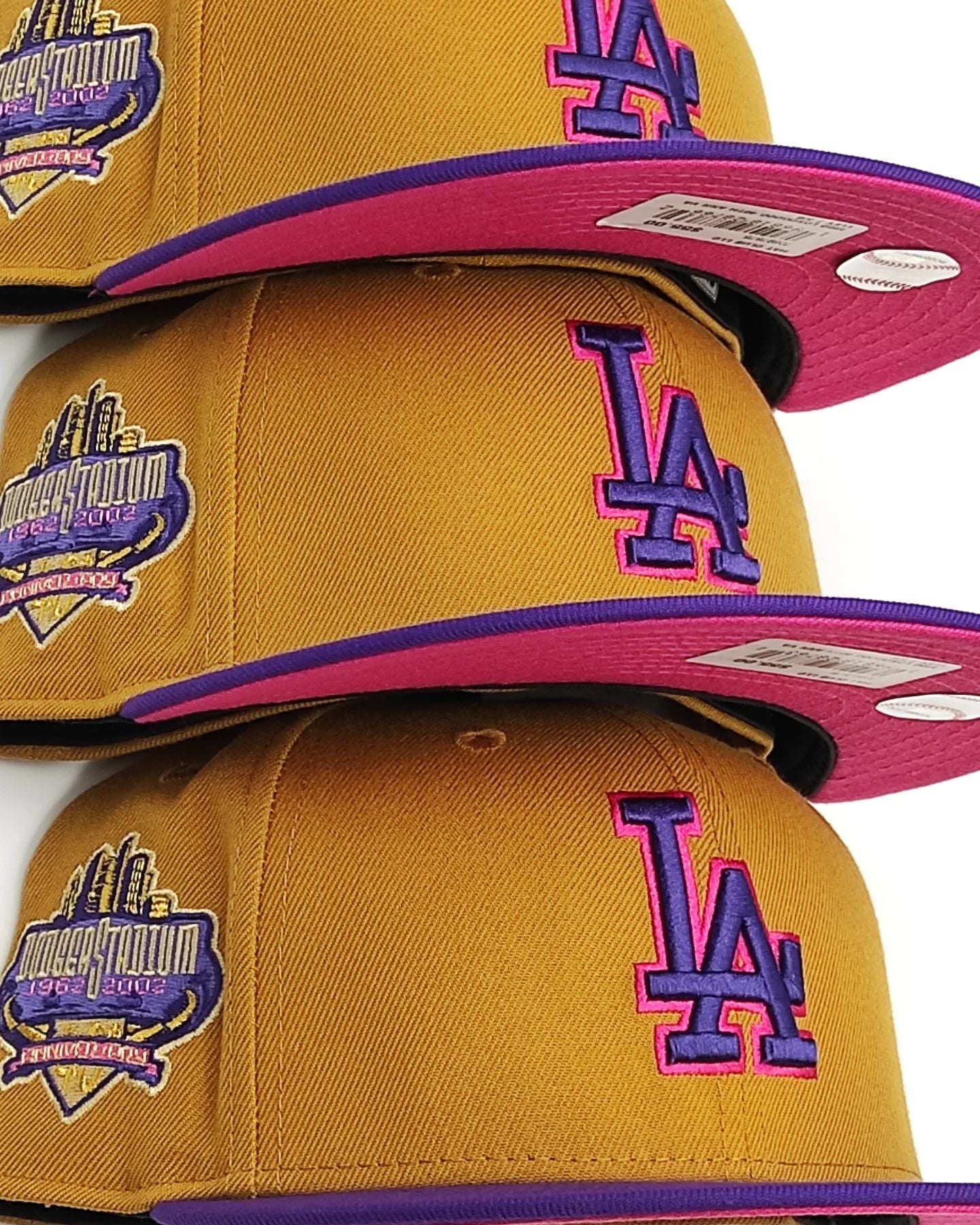 New Era Eclusiva 59FIFTY parks hot Valley Los Angeles Dodgers 40TH Aniversario STADIUM patch hat - Bronceado, Purpura