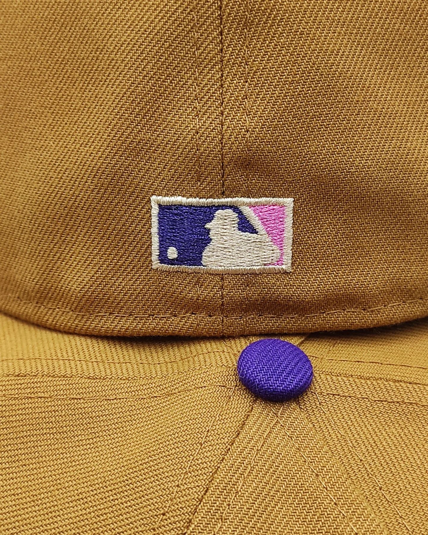 New Era Eclusiva 59FIFTY parks hot Valley Los Angeles Dodgers 40TH Aniversario STADIUM patch hat - Bronceado, Purpura