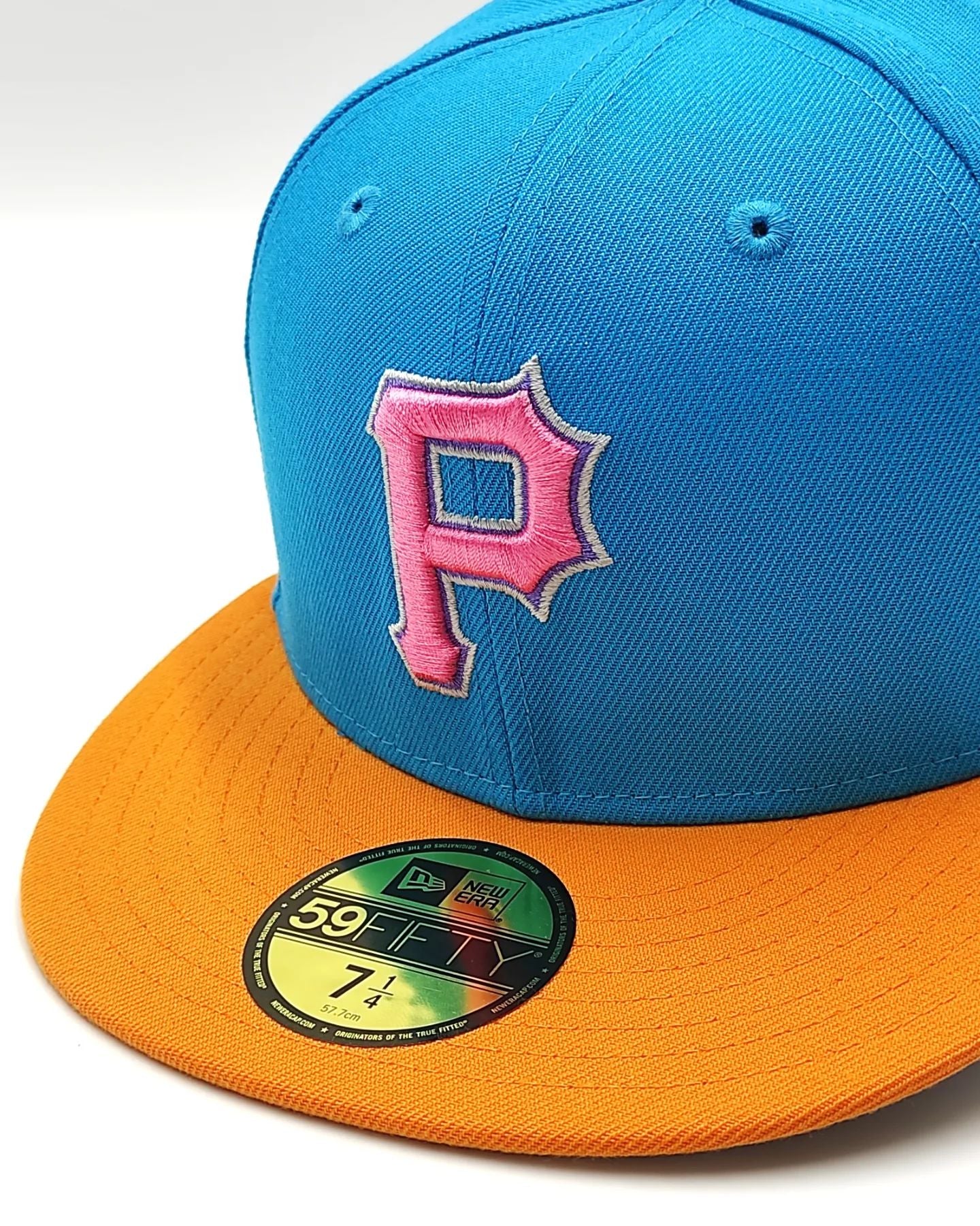 Exclusivo New Era 59Fifty Aux Pack Solo Pittsburgh Pirates 2006 All Star Game Patch Hat - Azul claro, naranja, rosa