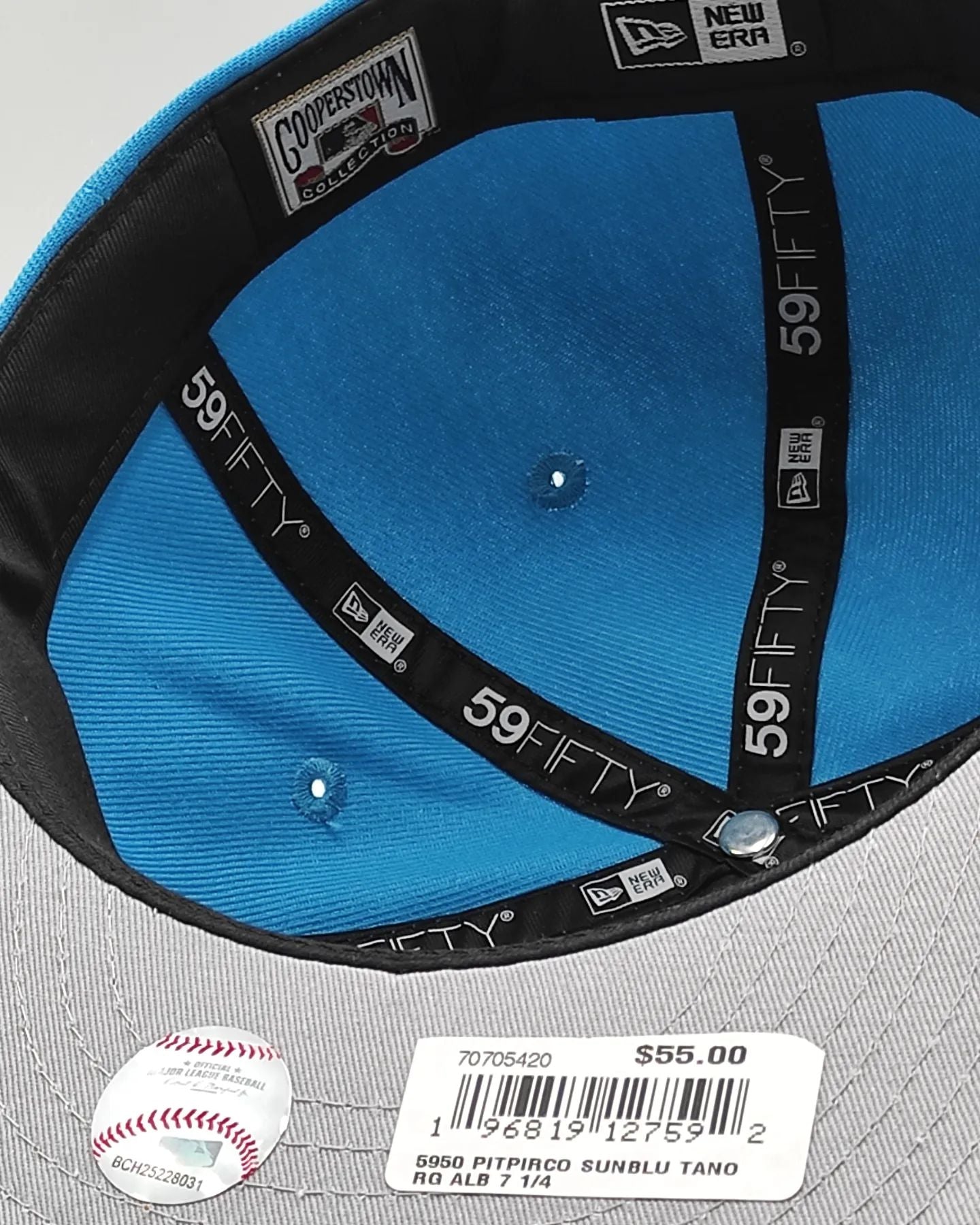 Exclusivo New Era 59Fifty Aux Pack Solo Pittsburgh Pirates 2006 All Star Game Patch Hat - Azul claro, naranja, rosa