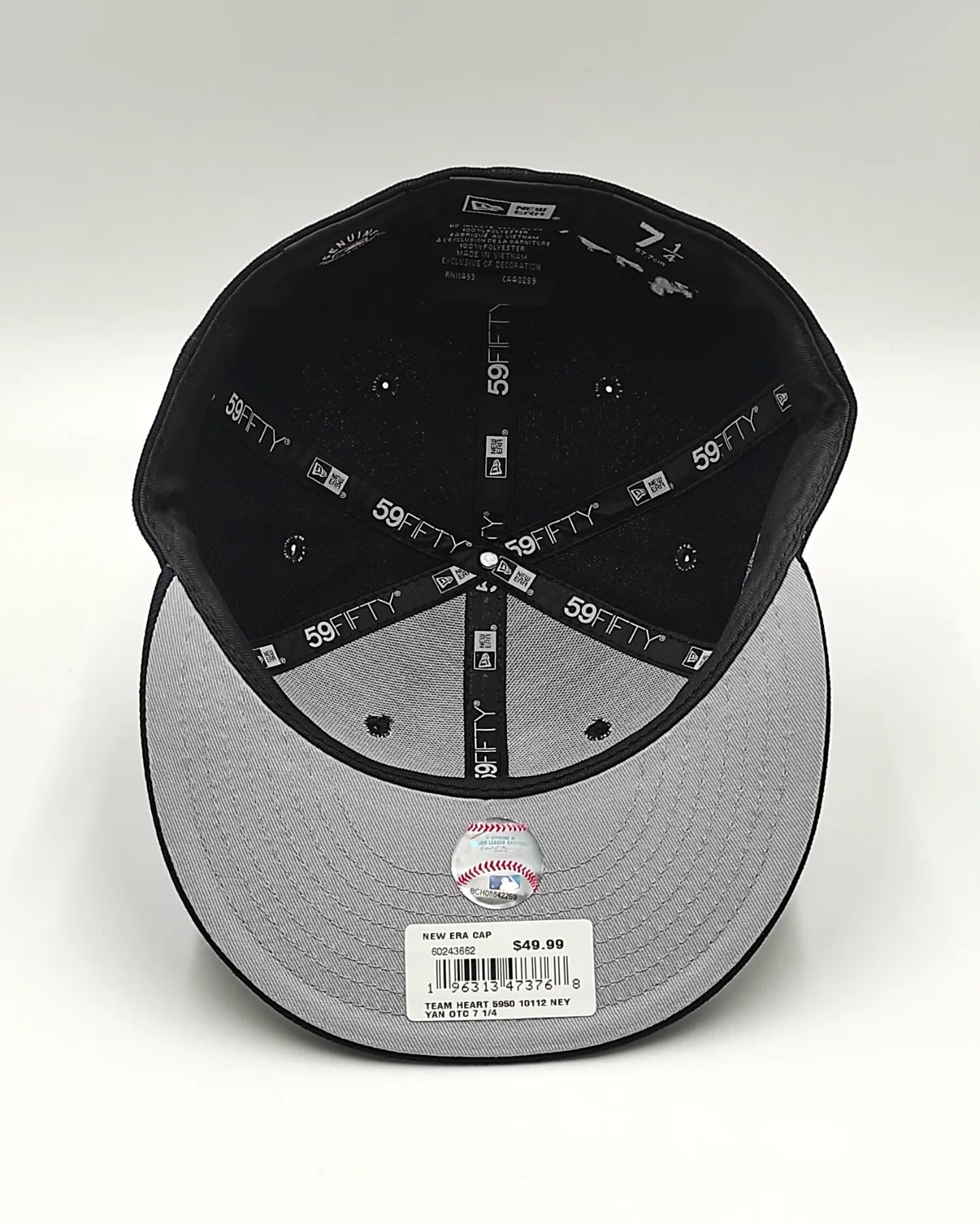 New York Yankees 1996 WORLD SERIES Exclusive TEAM HEARTS New Era Fitted 59Fifty MLB Hat -Navy