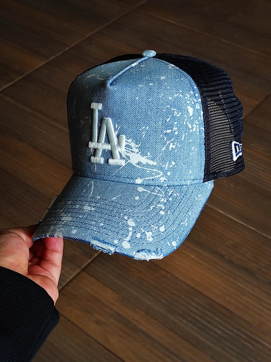 New Era Los Angeles Dodgers denim damage 9FORTY A-FRAME Snapback