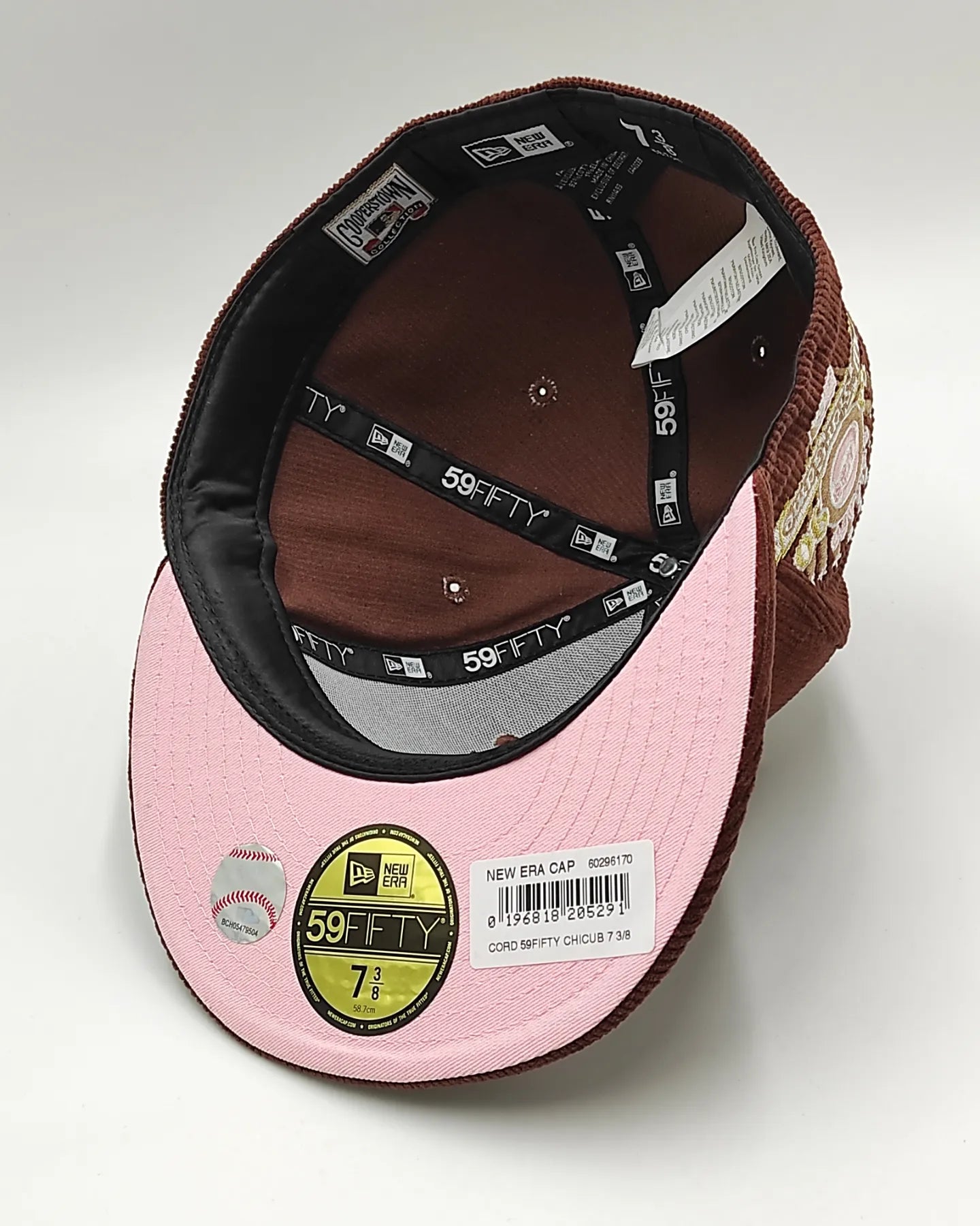 New Era Chicago Cubs All Star Game 1990 Coffe pink corduroy prime edition 59fifty fifted hat