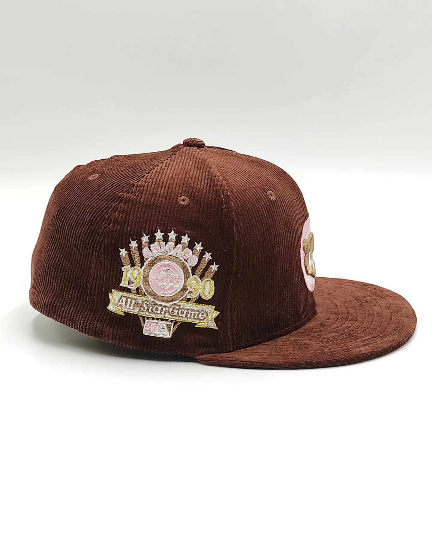 New Era Chicago Cubs All Star Game 1990 Coffe pink corduroy prime edition 59fifty fifted hat