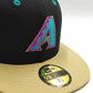New Era 59fifty big easy Arizona Diamond 1998 inaugural season patch hat - black, tan
