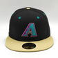 New Era 59fifty big easy Arizona Diamond 1998 inaugural season patch hat - black, tan