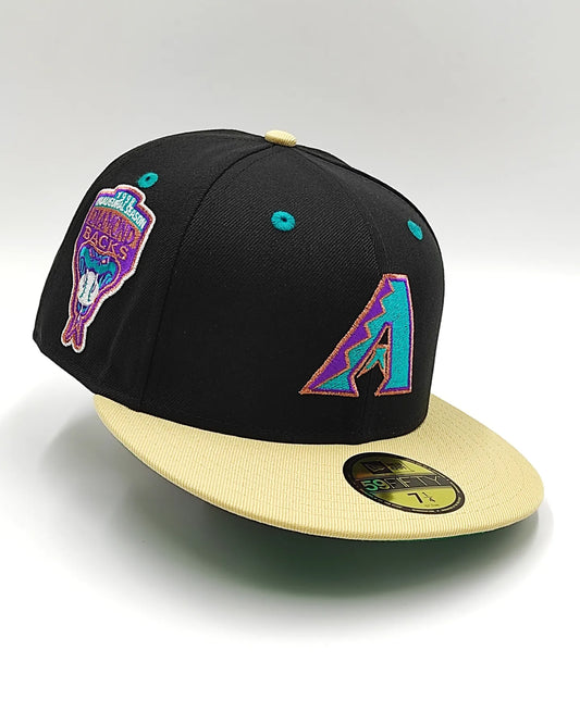 New Era 59fifty big easy Arizona Diamond 1998 inaugural season patch hat - black, tan